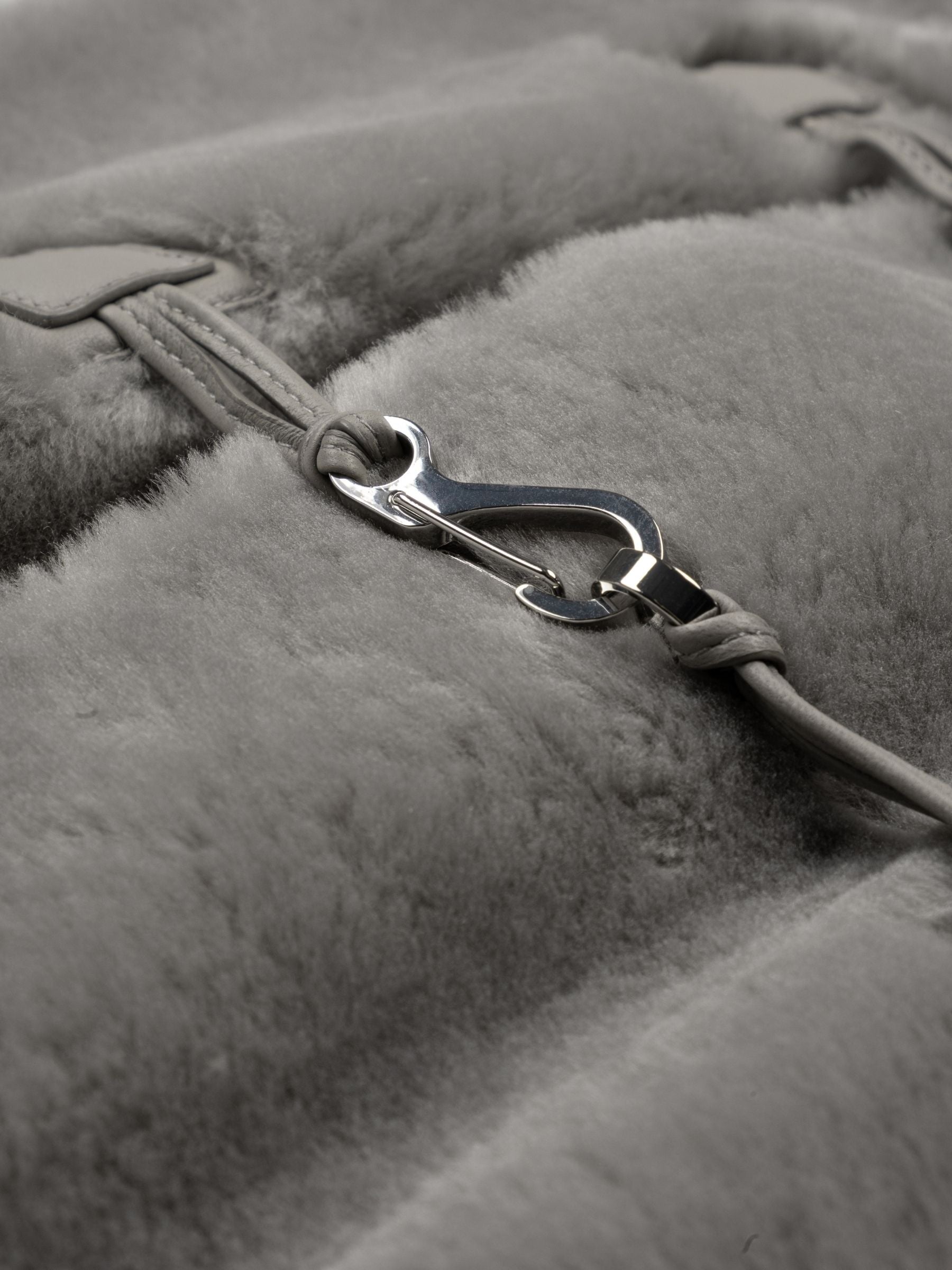 Toteme Plush Shearling Clasp Jacket Grey