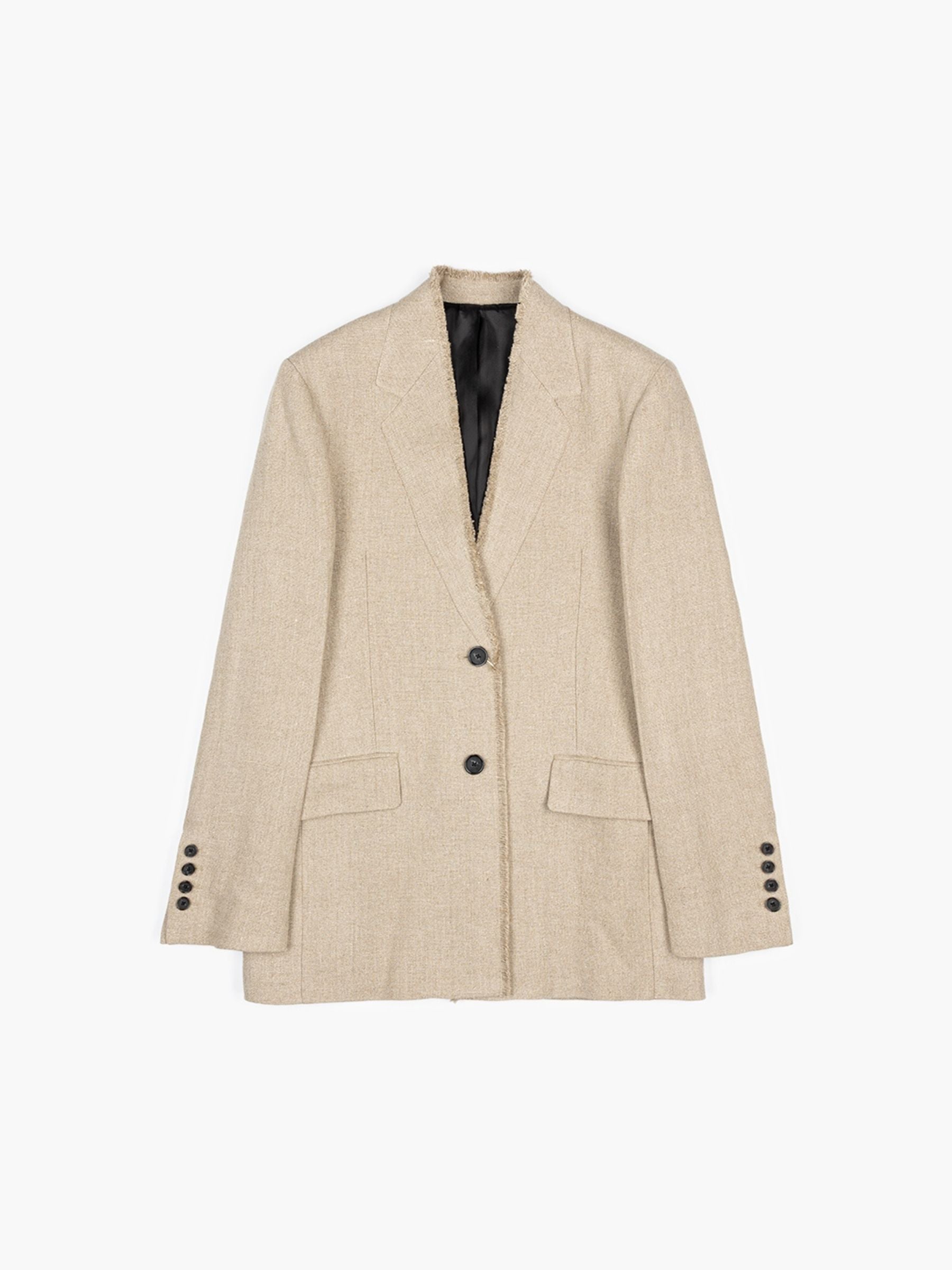 Toteme Raw Lapel Jacket Beige