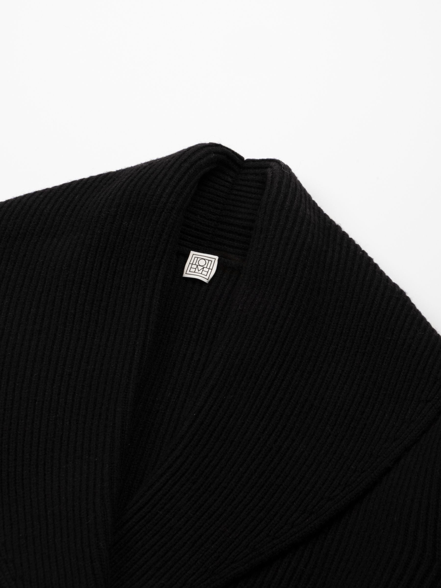 Toteme Shawl Lapel Cardigan Black