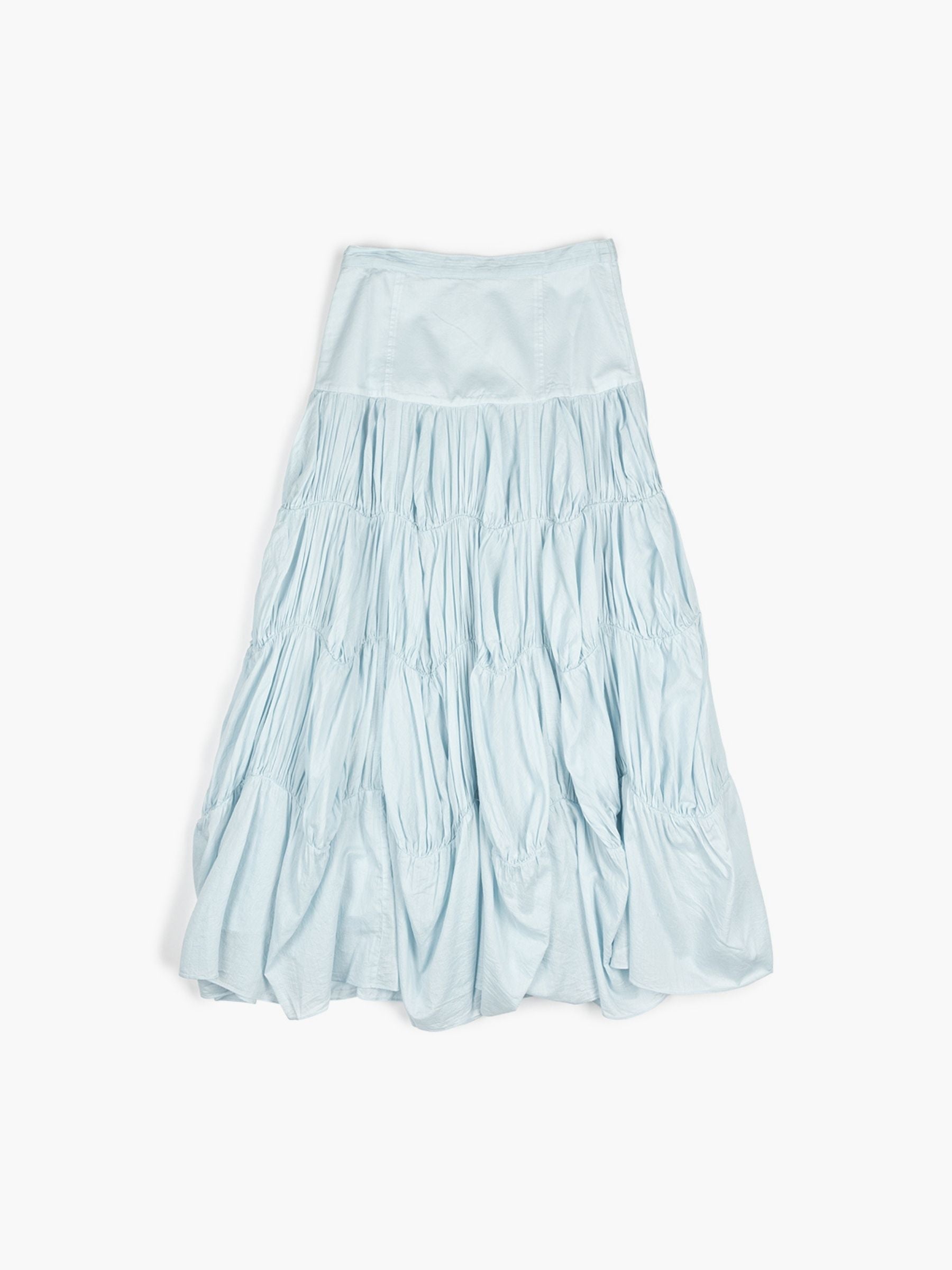 Ulla Johnson Davina Drop Waist Maxi Skirt Adriatic