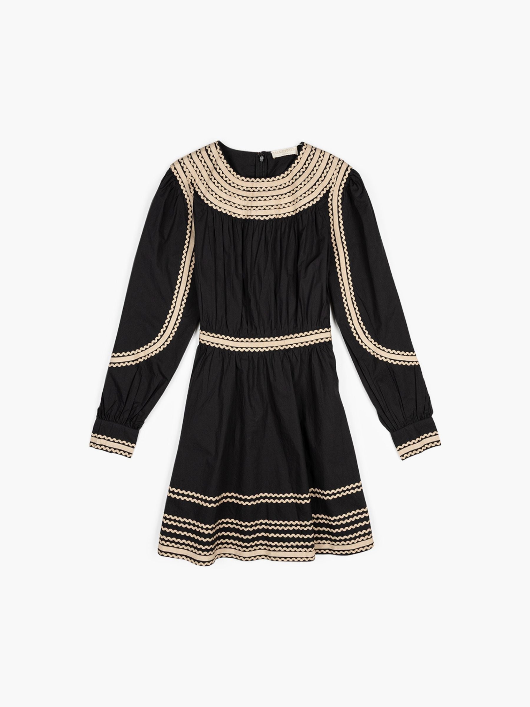 Ulla Johnson Fiora Long Sleeve Mini Dress Noir