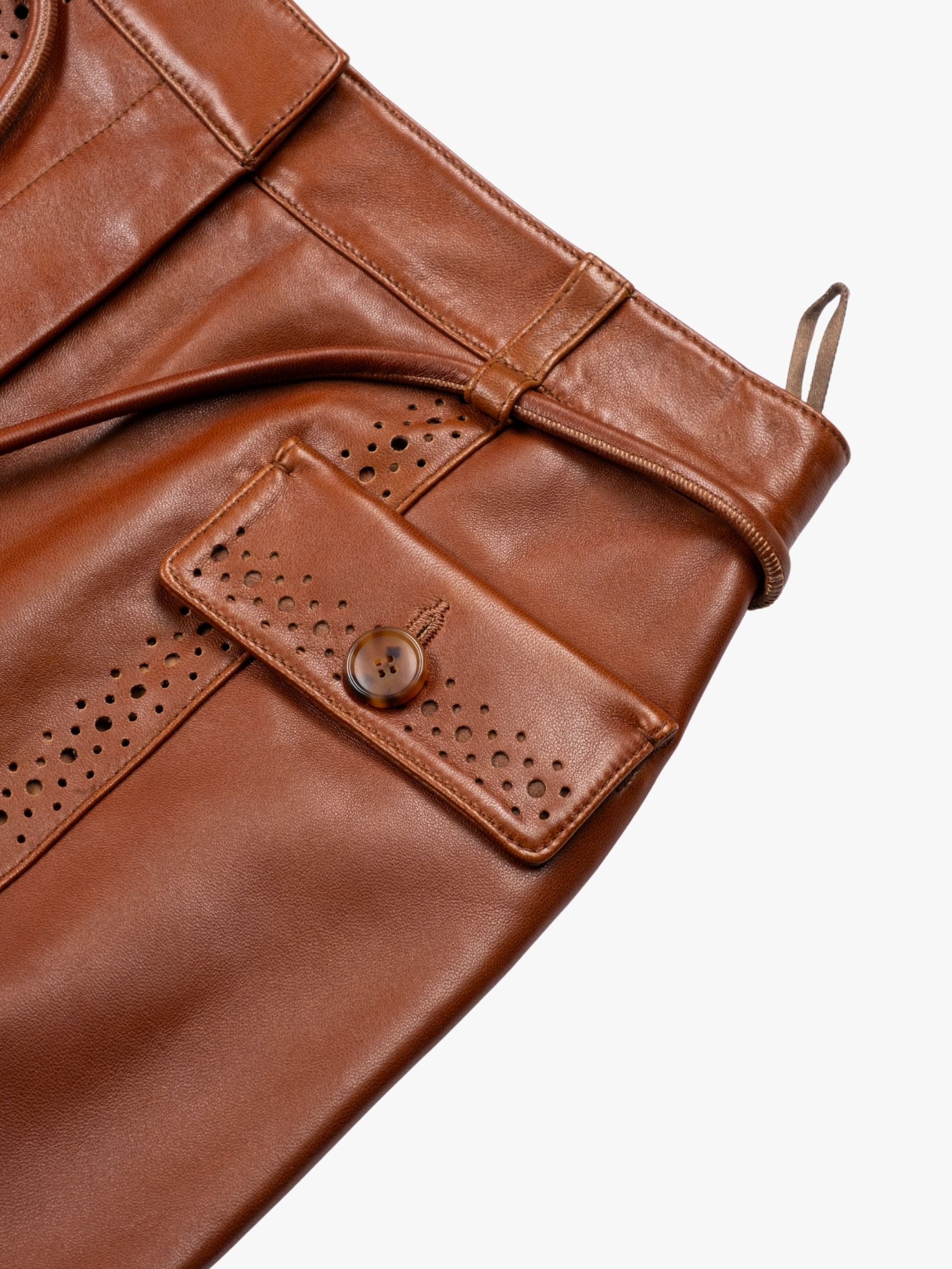 Ulla Johnson Luna Leather Mini Skirt Wenge