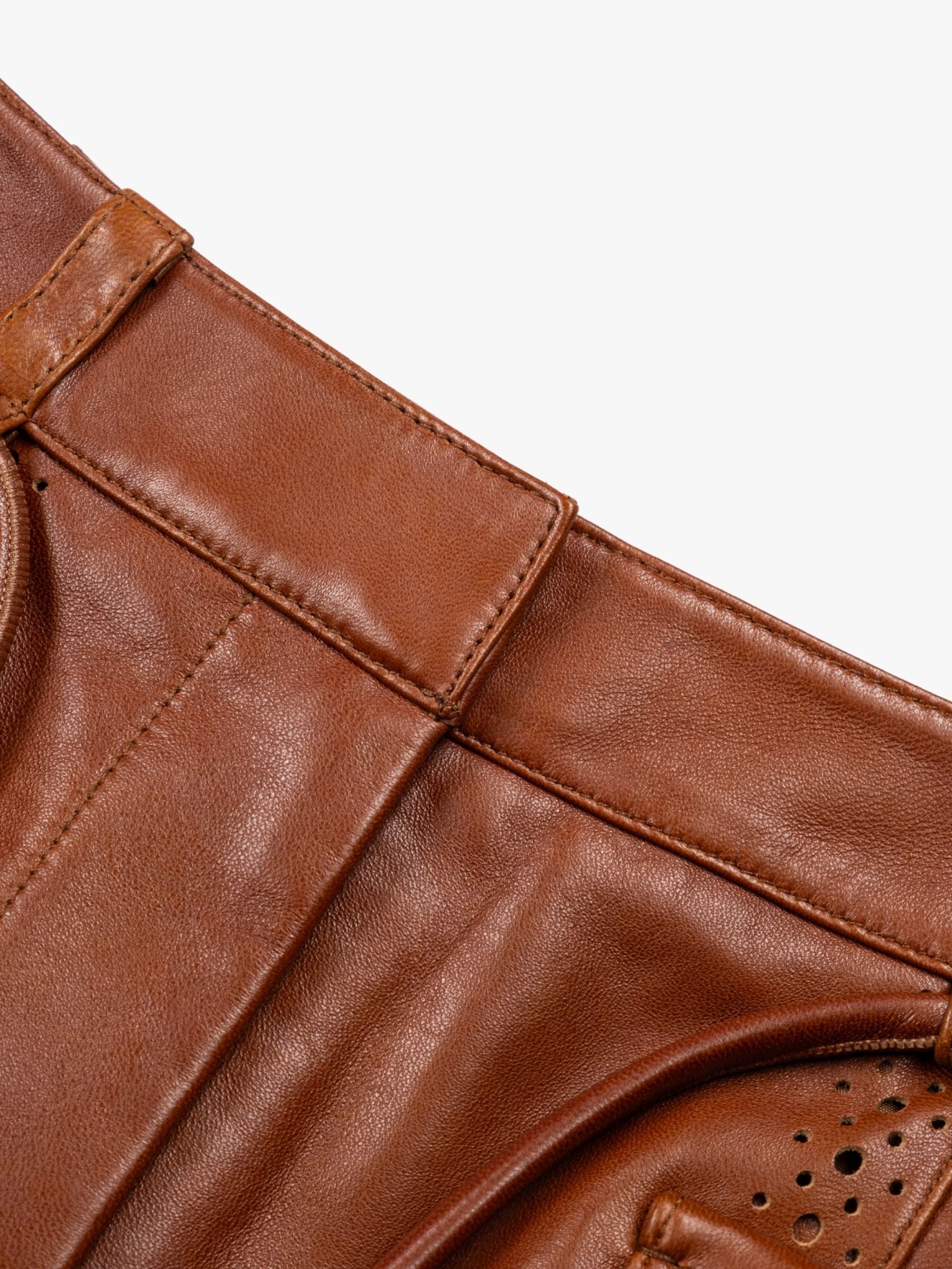Ulla Johnson Luna Leather Mini Skirt Wenge
