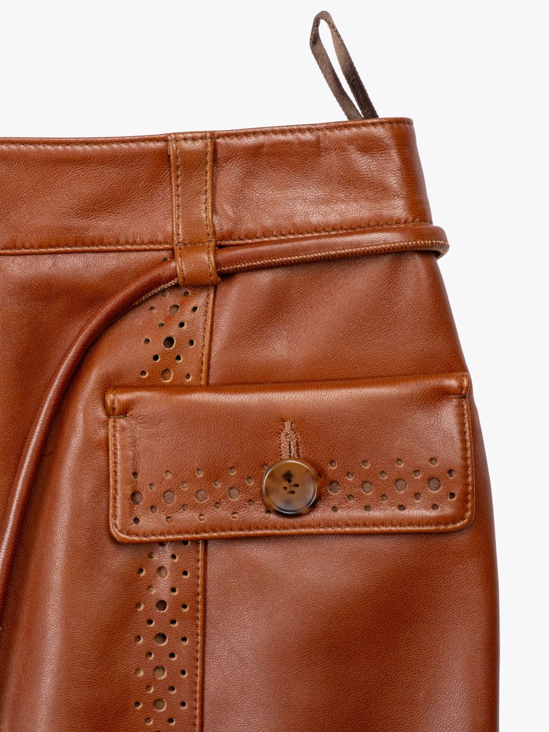Ulla Johnson Luna Leather Mini Skirt Wenge