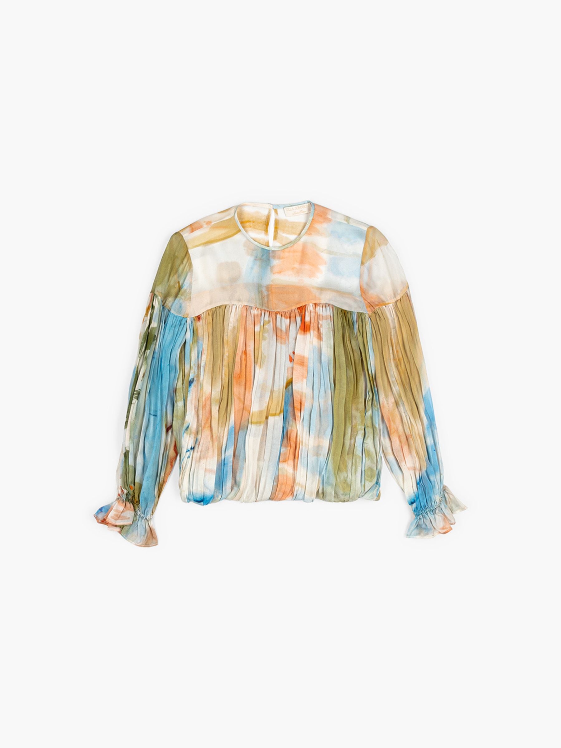 Ulla Johnson Pearl Longsleeve Silk Blouse Western Dream
