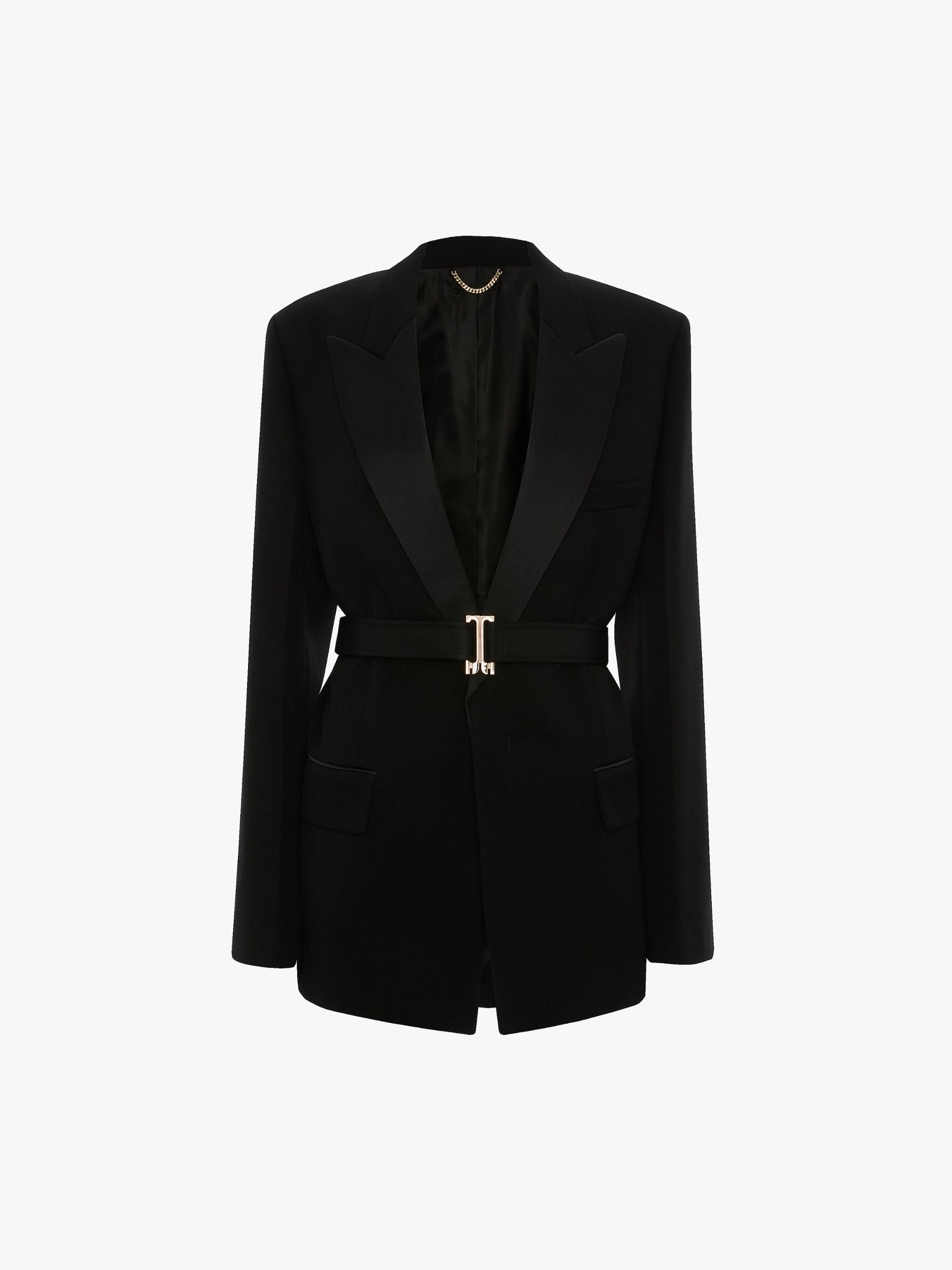 Victoria Beckham Belted Tailored Jacket Black