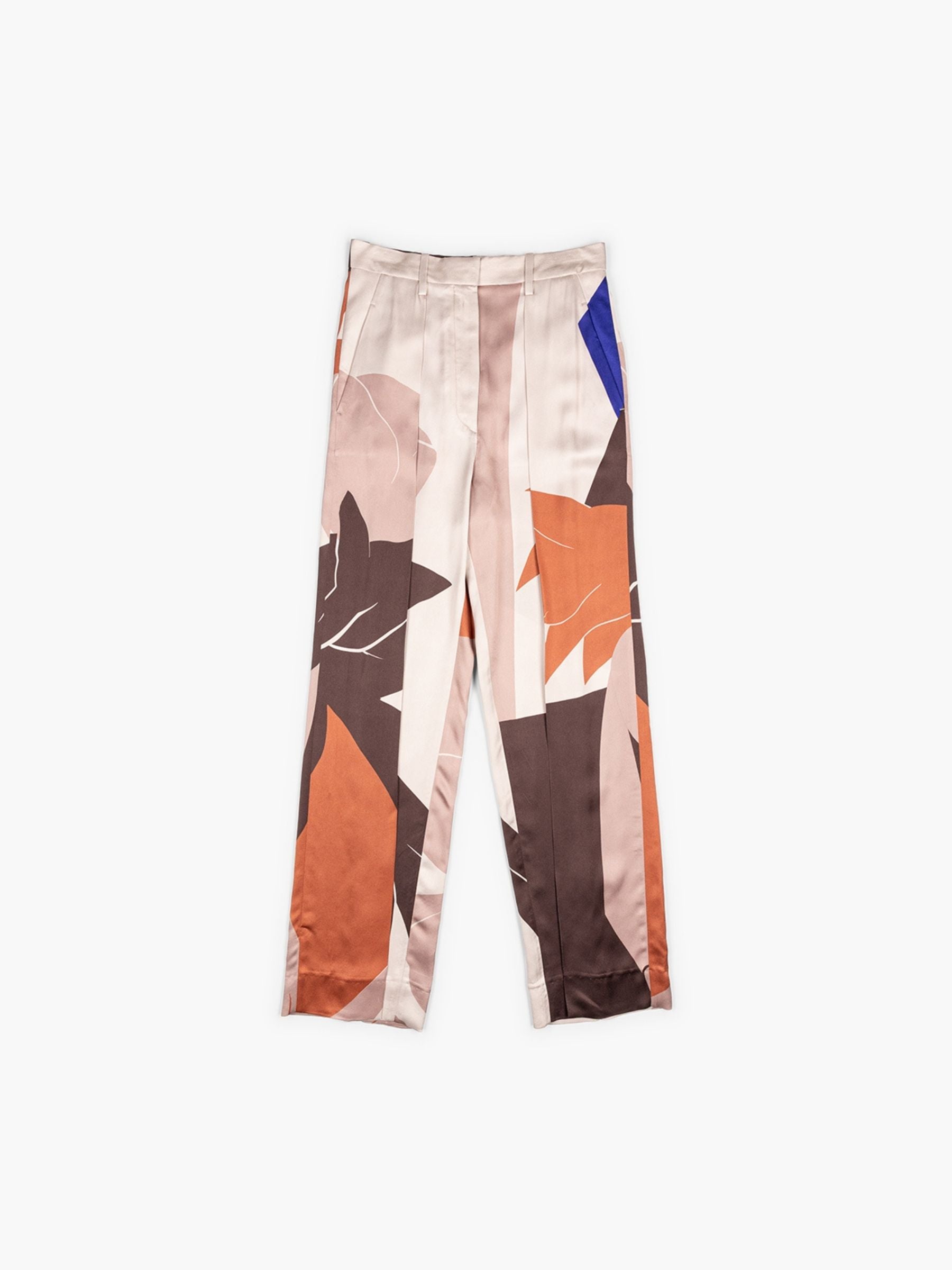 Victoria Beckham Cecilia Trousers Abstract Earth Beige
