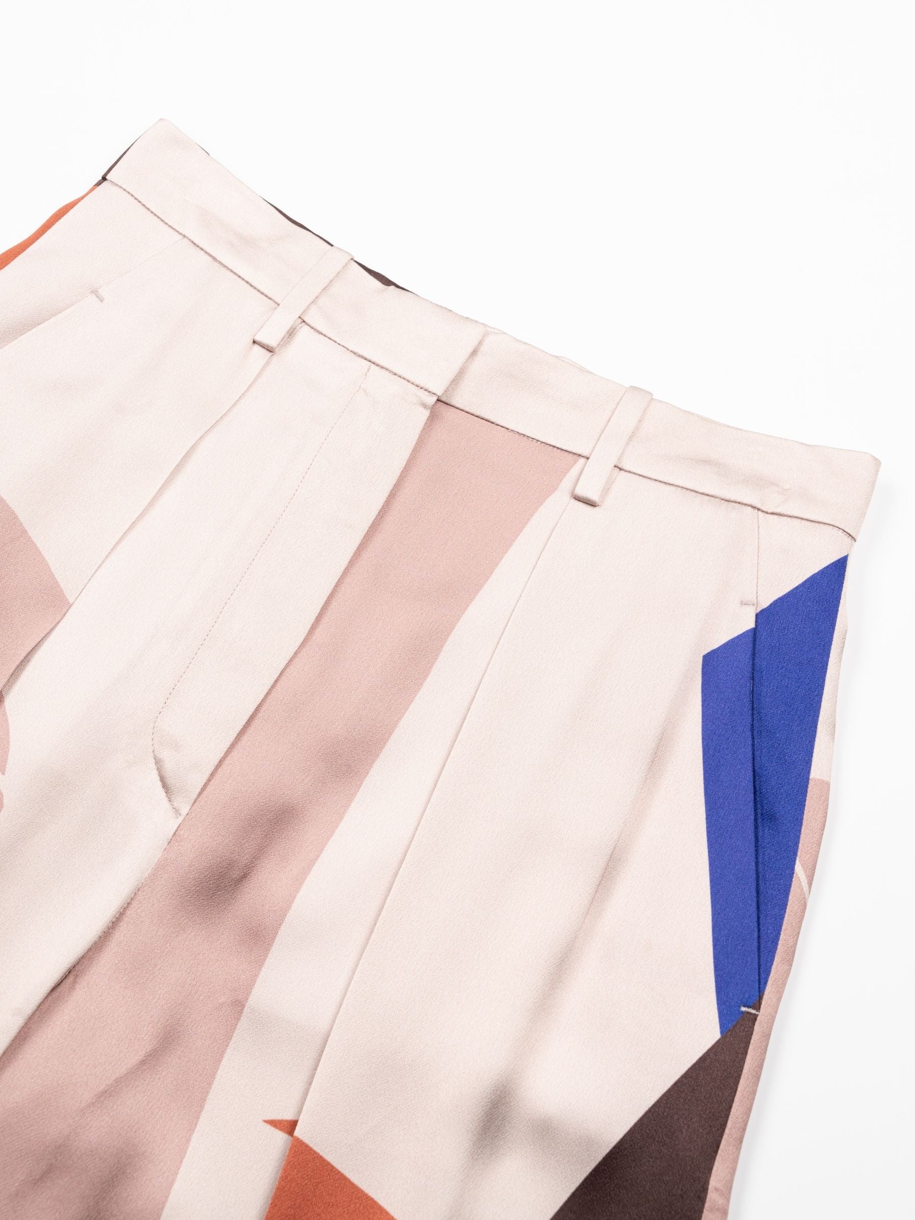 Victoria Beckham Cecilia Trousers Abstract Earth Beige