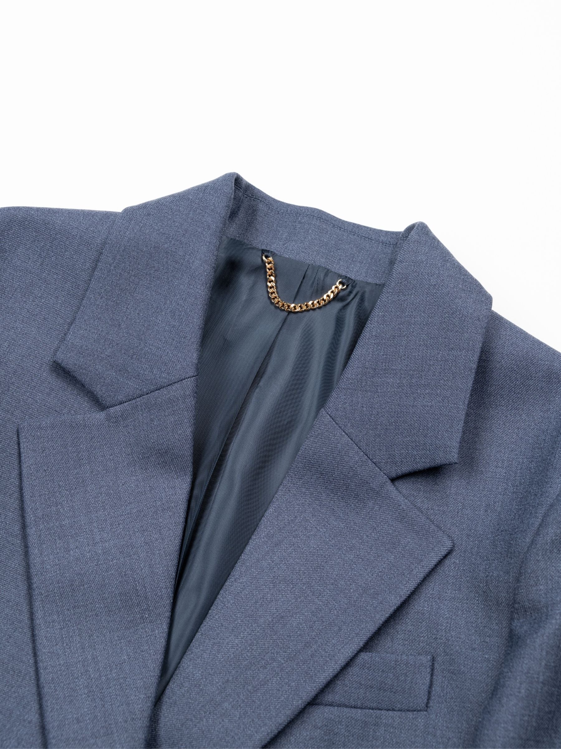 Victoria Beckham Katherine Jacket Blue Melange