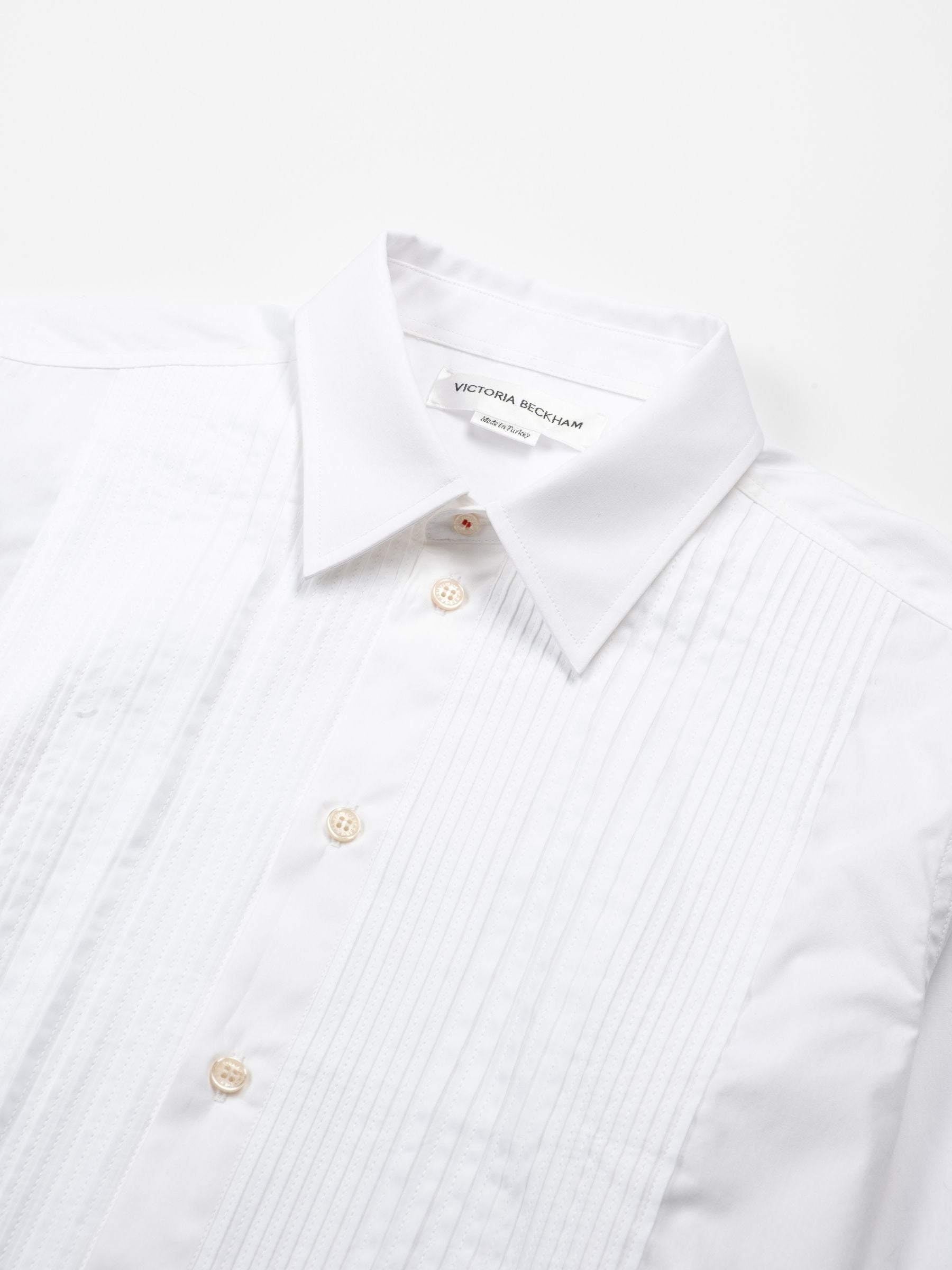 Victoria Beckham Pin Tuck Detail Shirt White