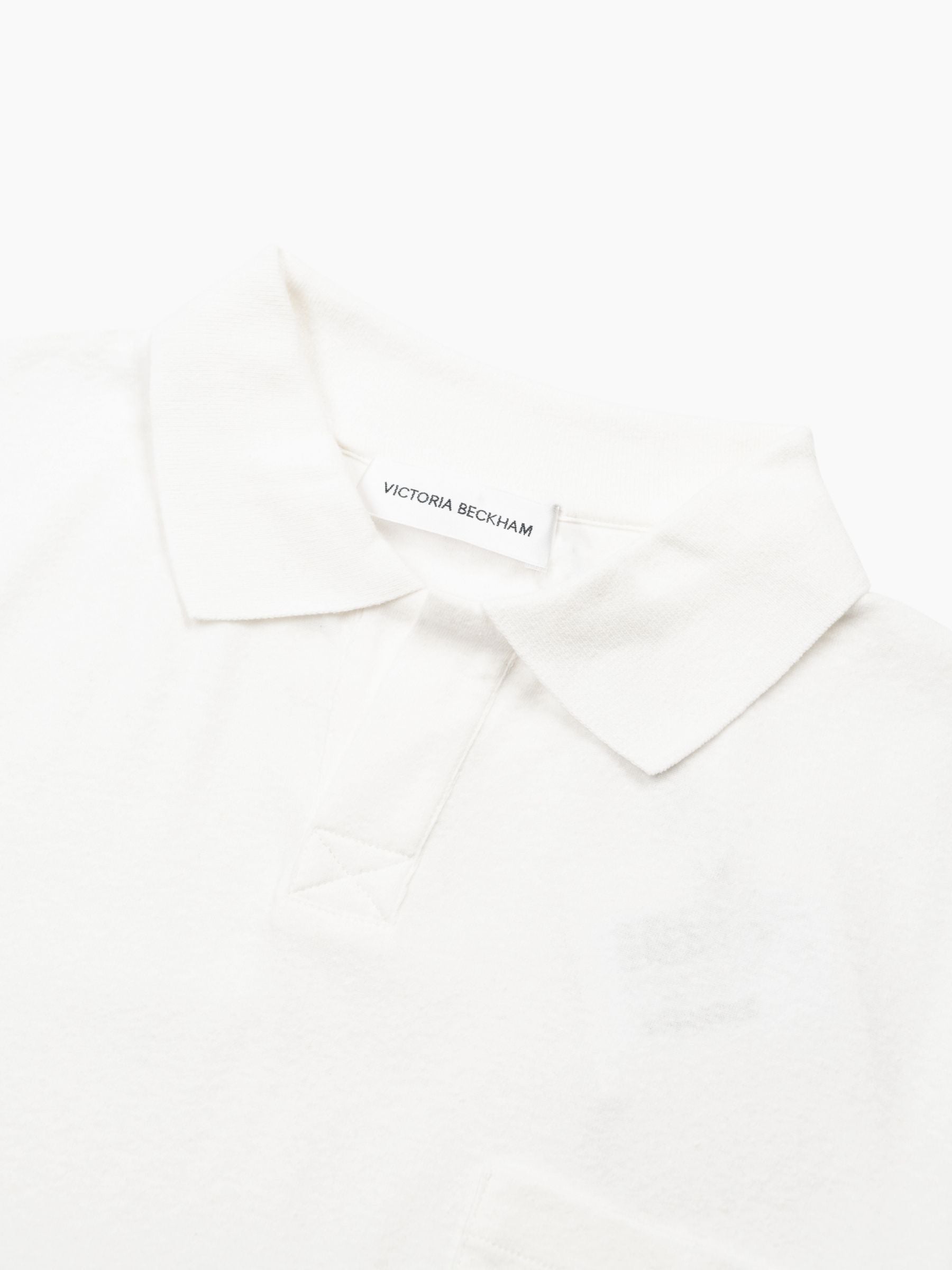 Victoria Beckham Polo Collar Top White