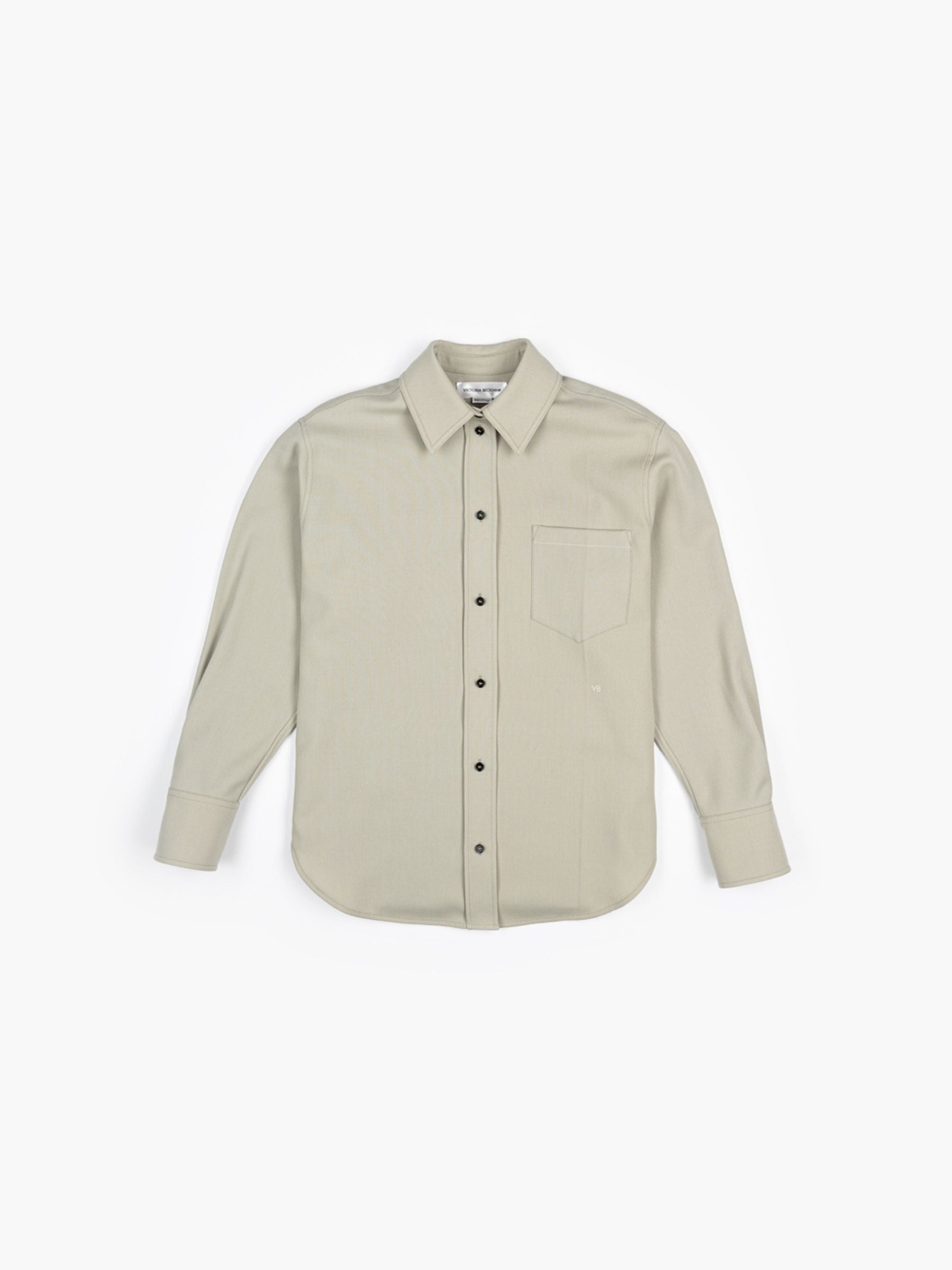 Victoria Beckham Pyjama Shirt Dried Sage