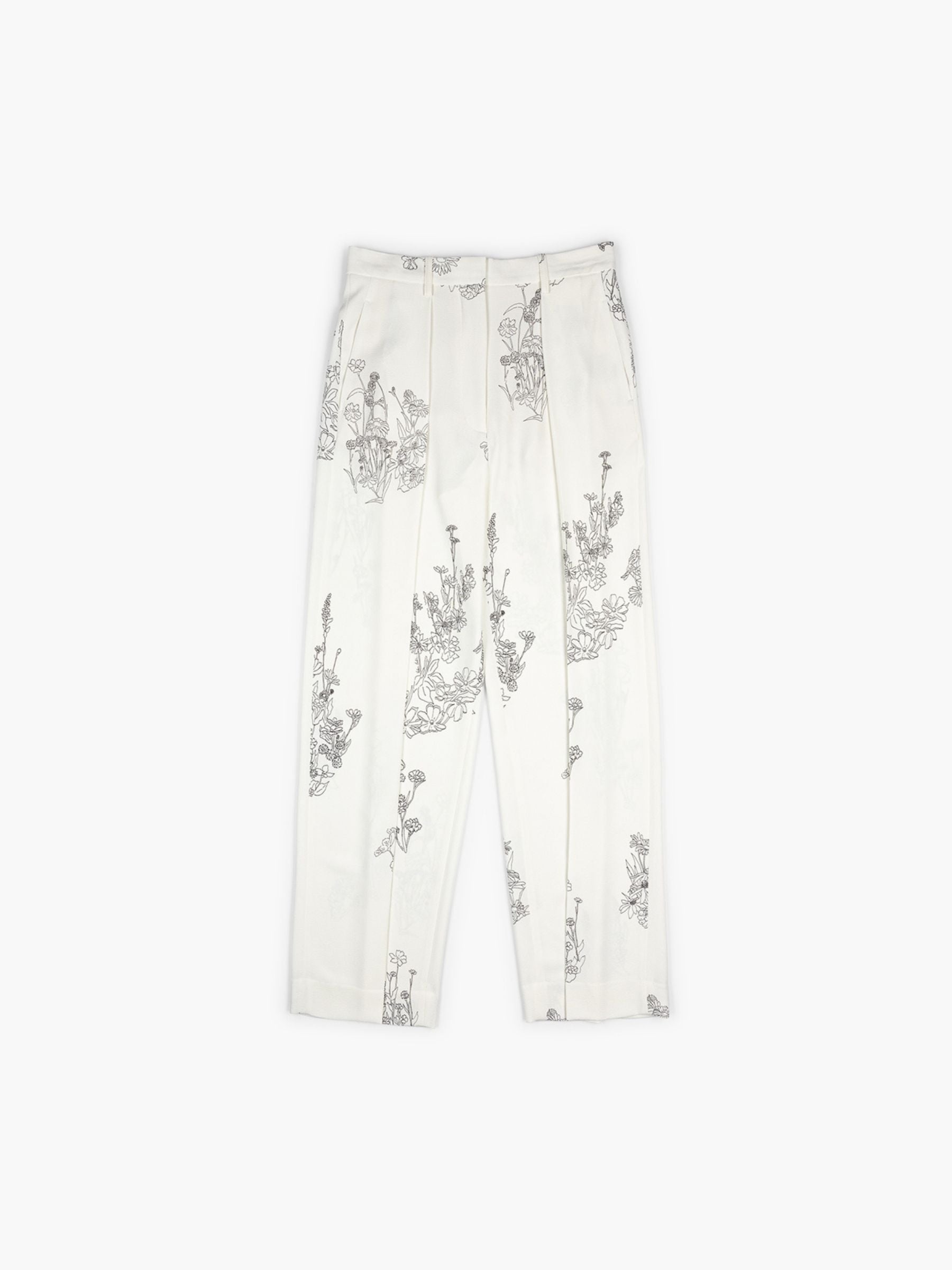 Victoria Beckham Wide Leg Trouser Off White Black