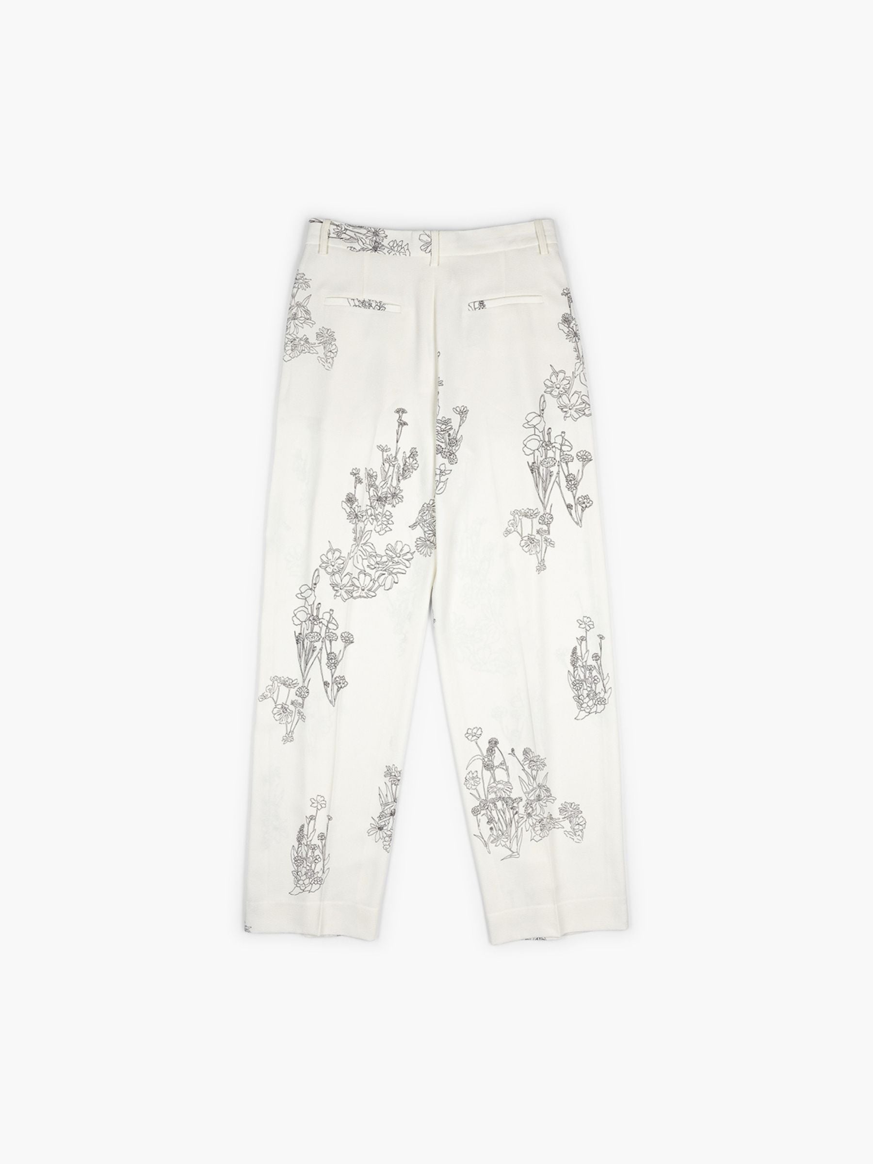 Victoria Beckham Wide Leg Trouser Off White Black