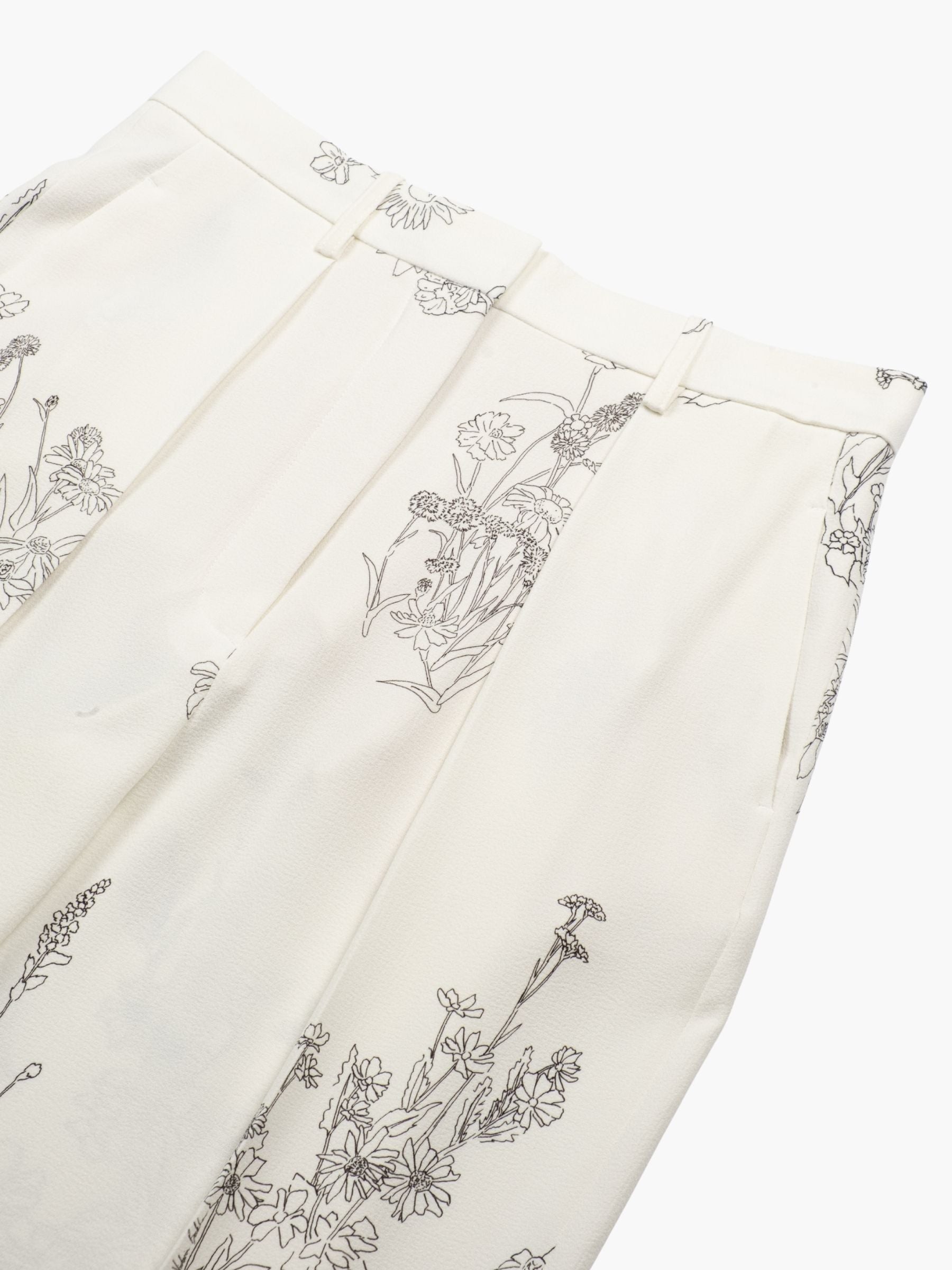 Victoria Beckham Wide Leg Trouser Off White Black