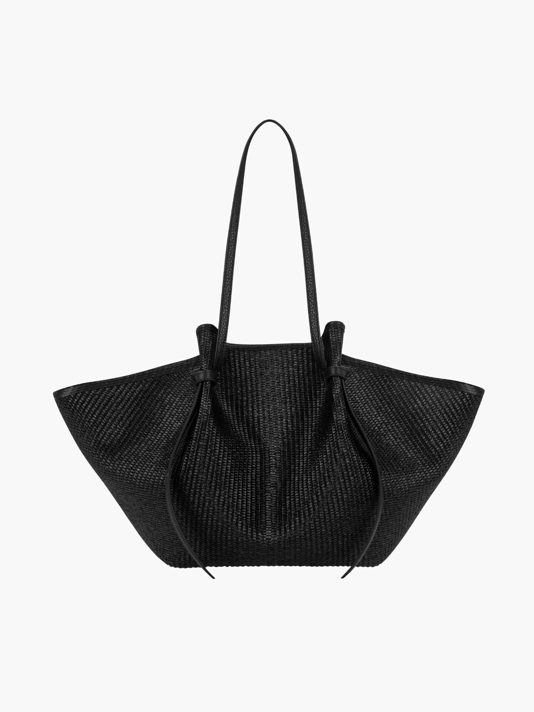 Yuzefi Large Mochi Woven Raffia Black