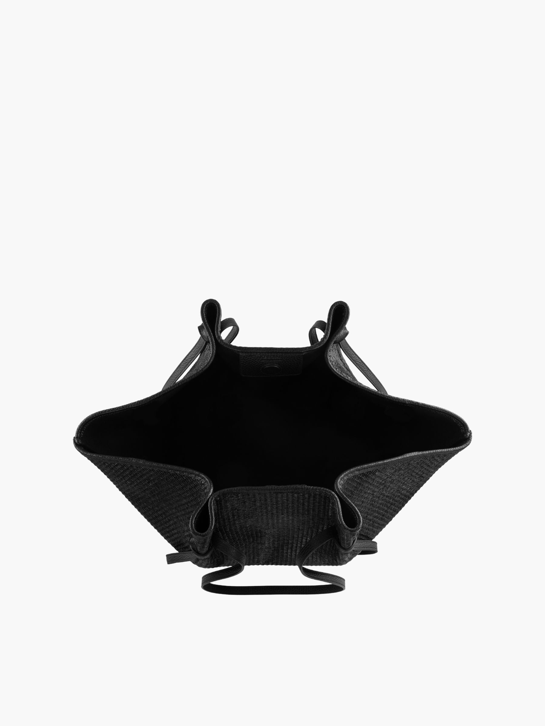 Yuzefi Large Mochi Woven Raffia Black