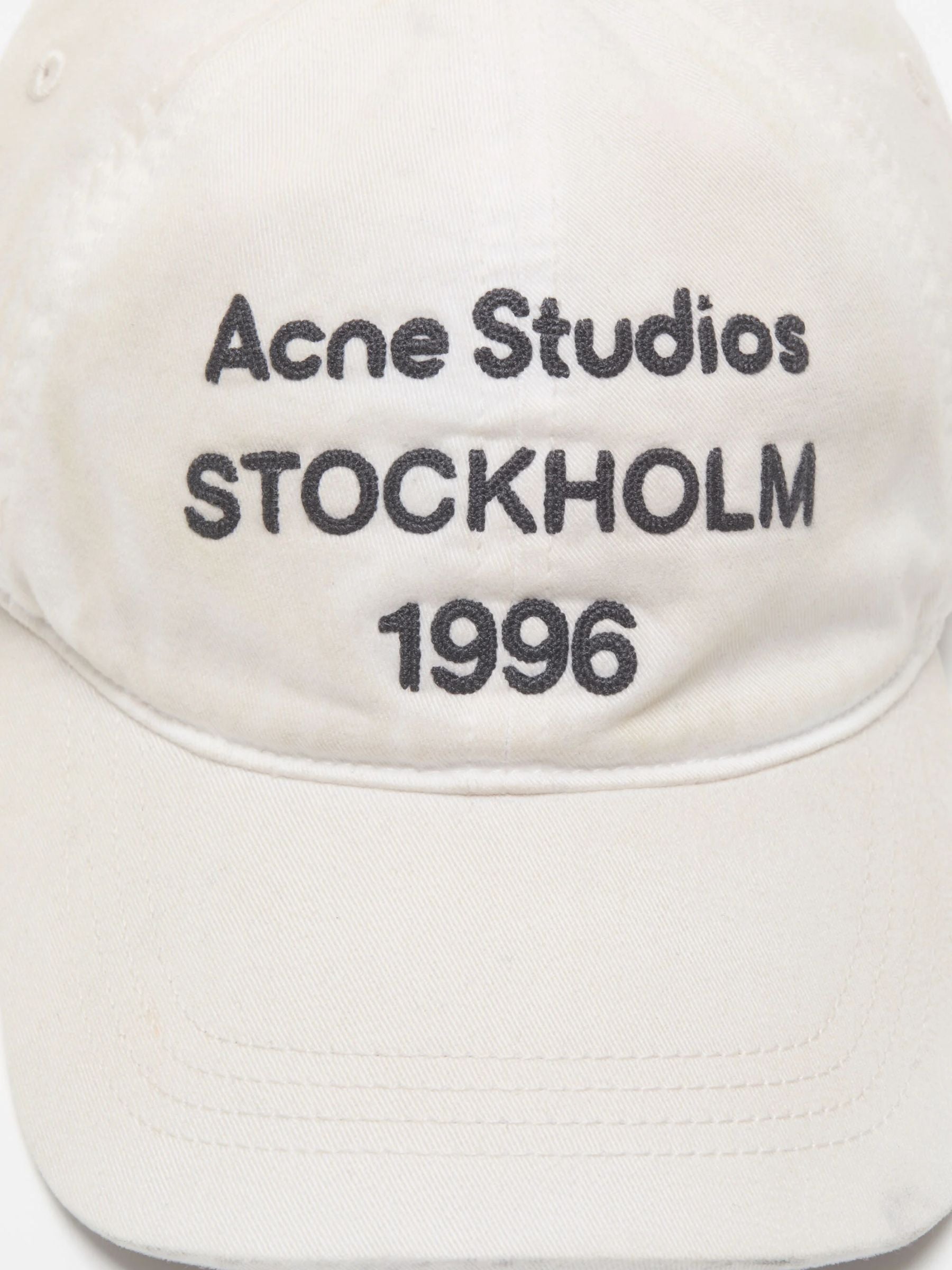 Acne Studios UX-HATS000357 Logo Cap Dusty White