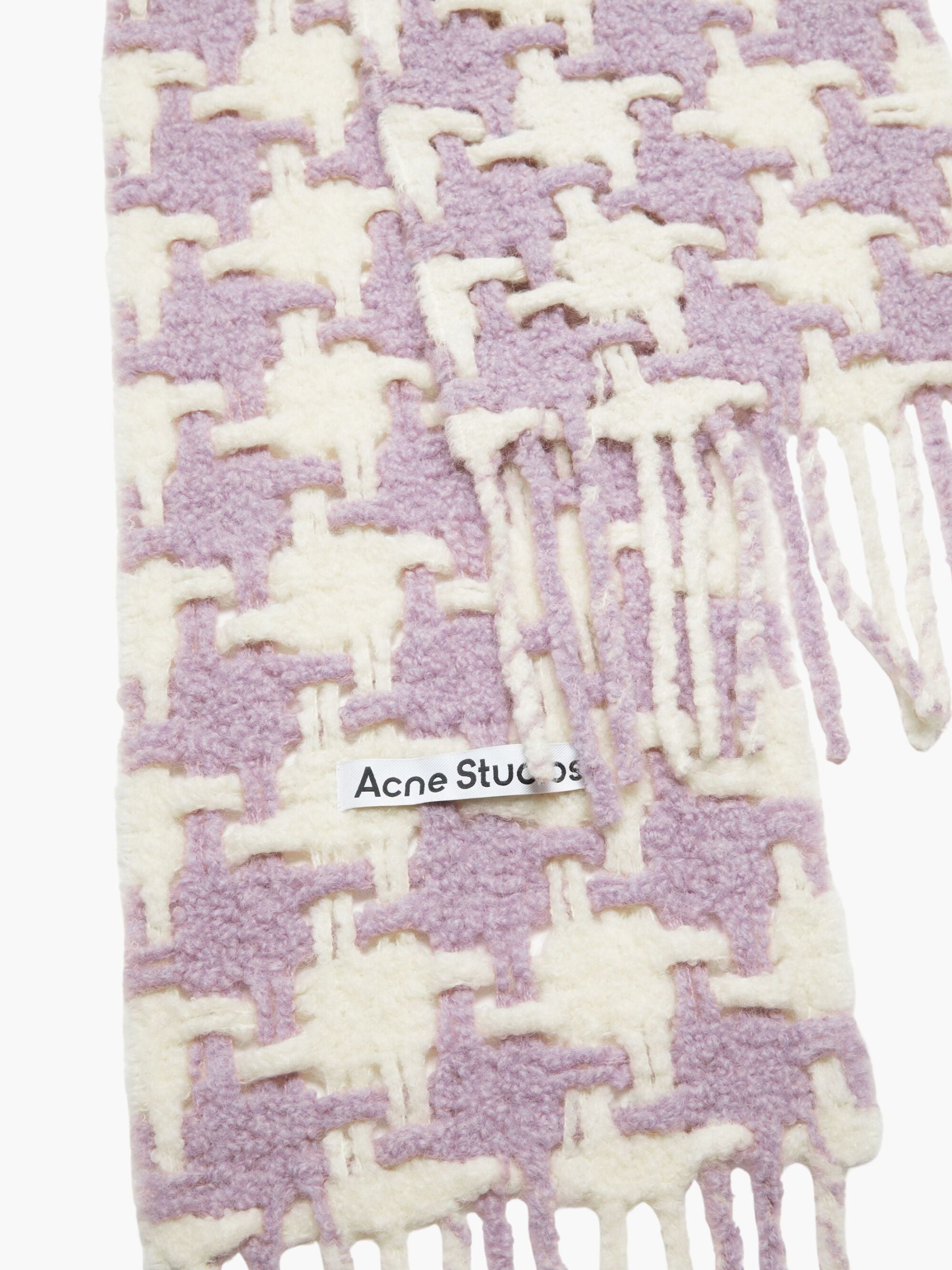 Acne Studios Scarf Houndstooth Lilac/White