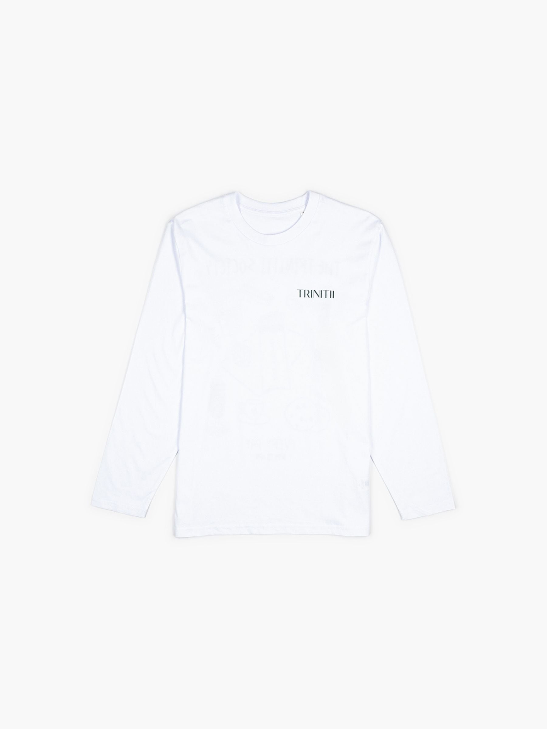 Trinitii Society Longsleeve Tee White