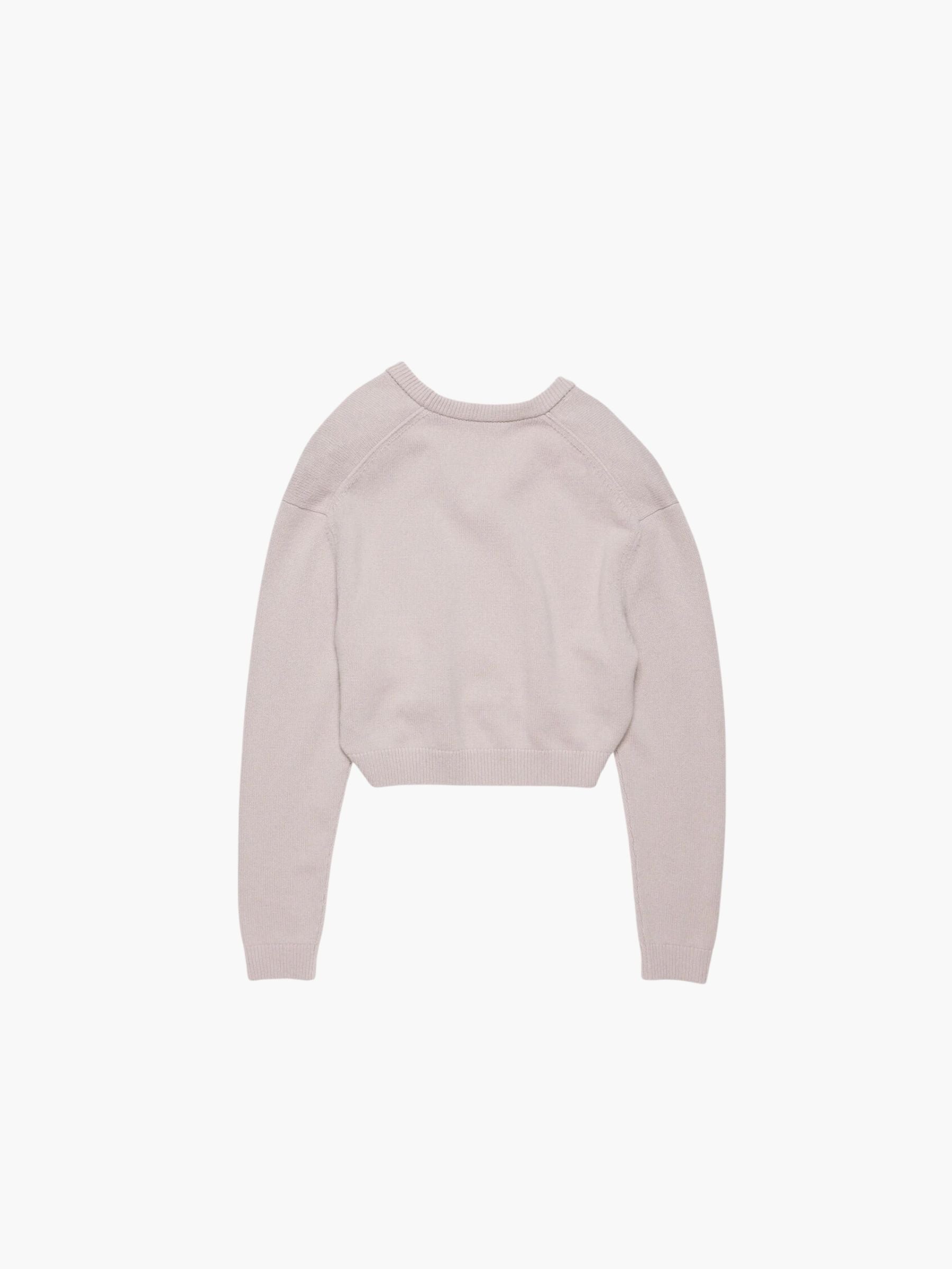 Acne Studios Wide Cropped Pullover Pale Grey