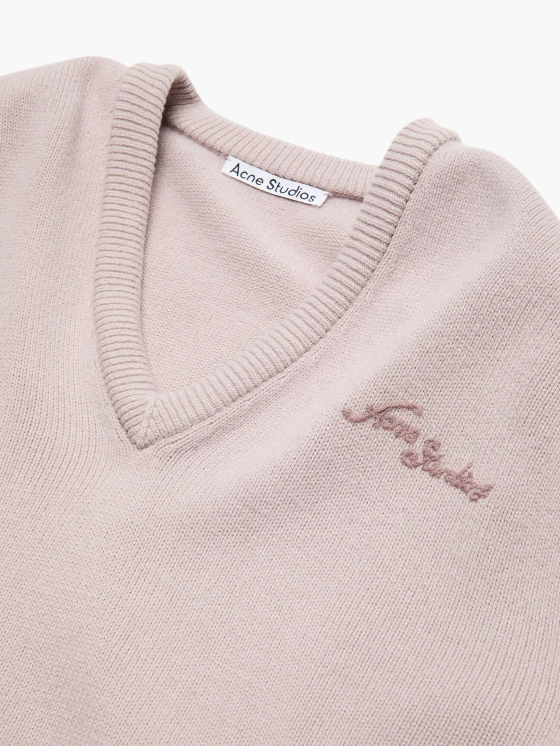 Acne Studios Wide Cropped Pullover Pale Grey