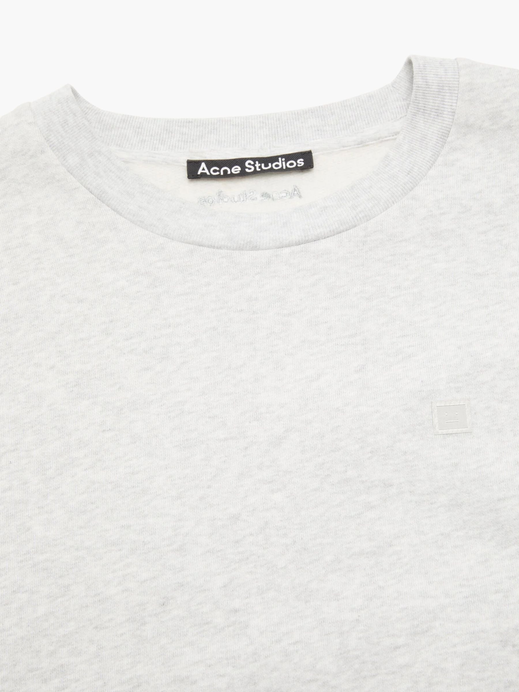 Acne Studios U Face Logo Sweatshirt Pale Grey Melange