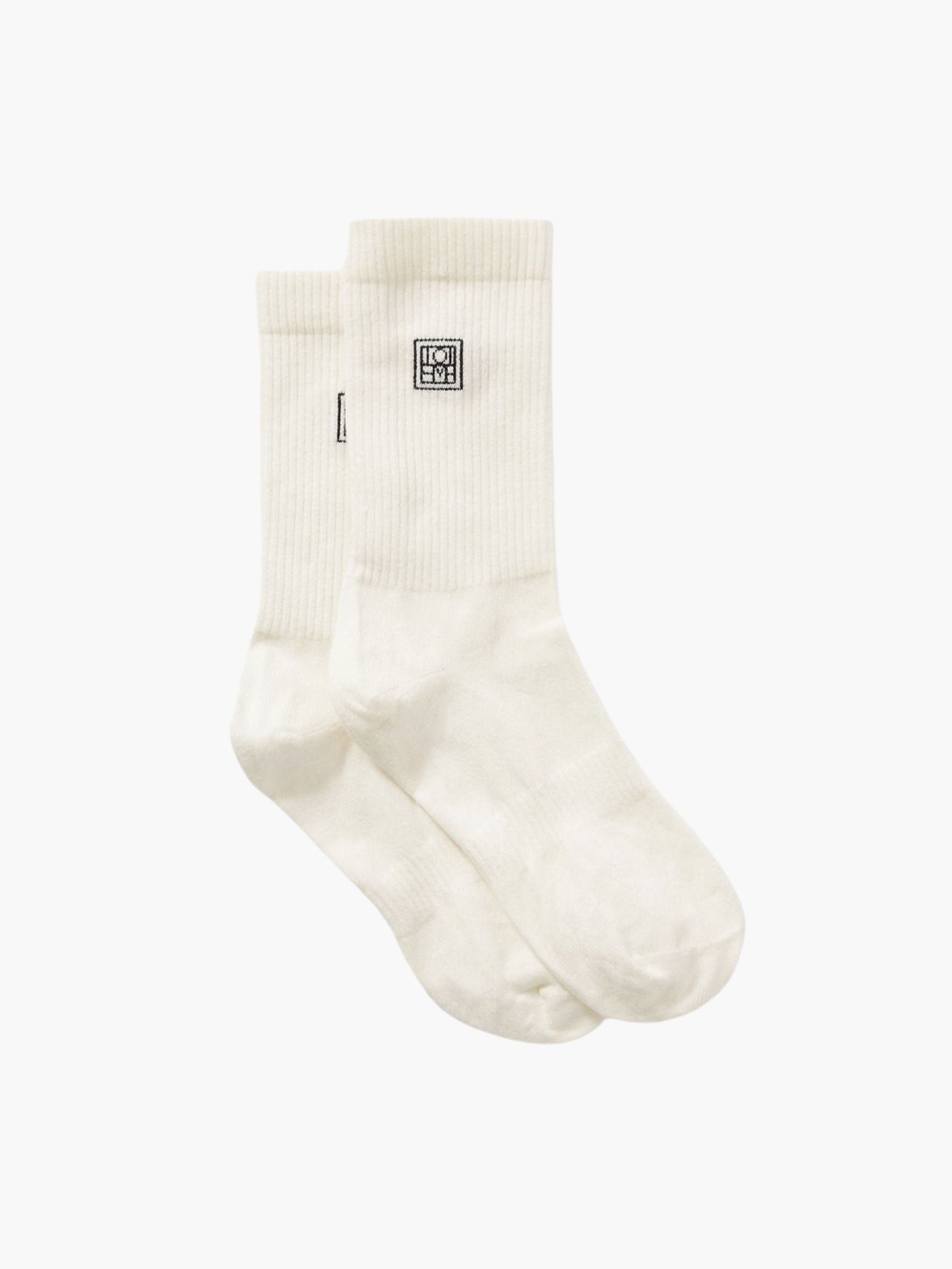 Toteme Monogram Socks Macadamia