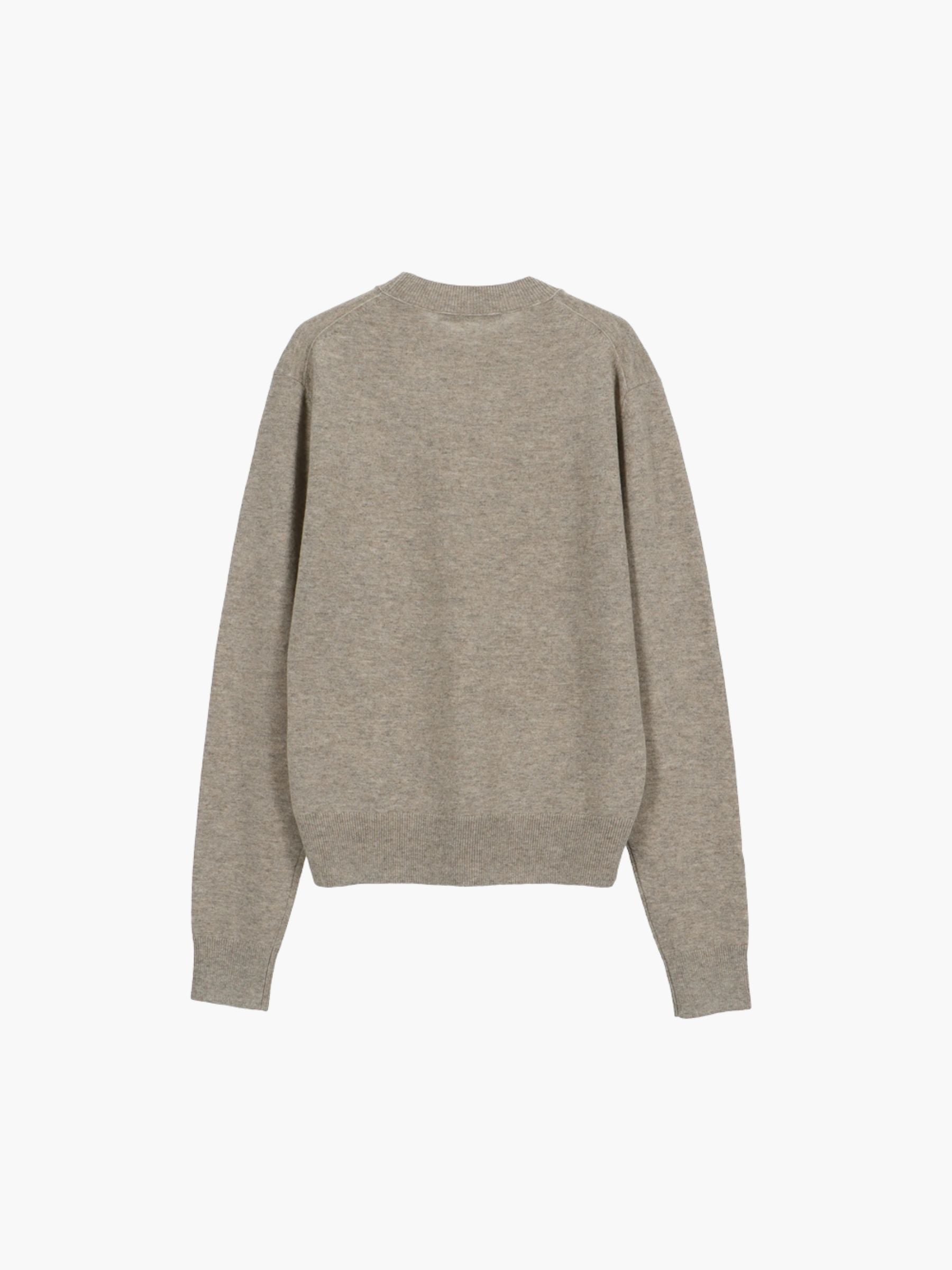 Acne Studios U Face Logo Pullover Greige Melange