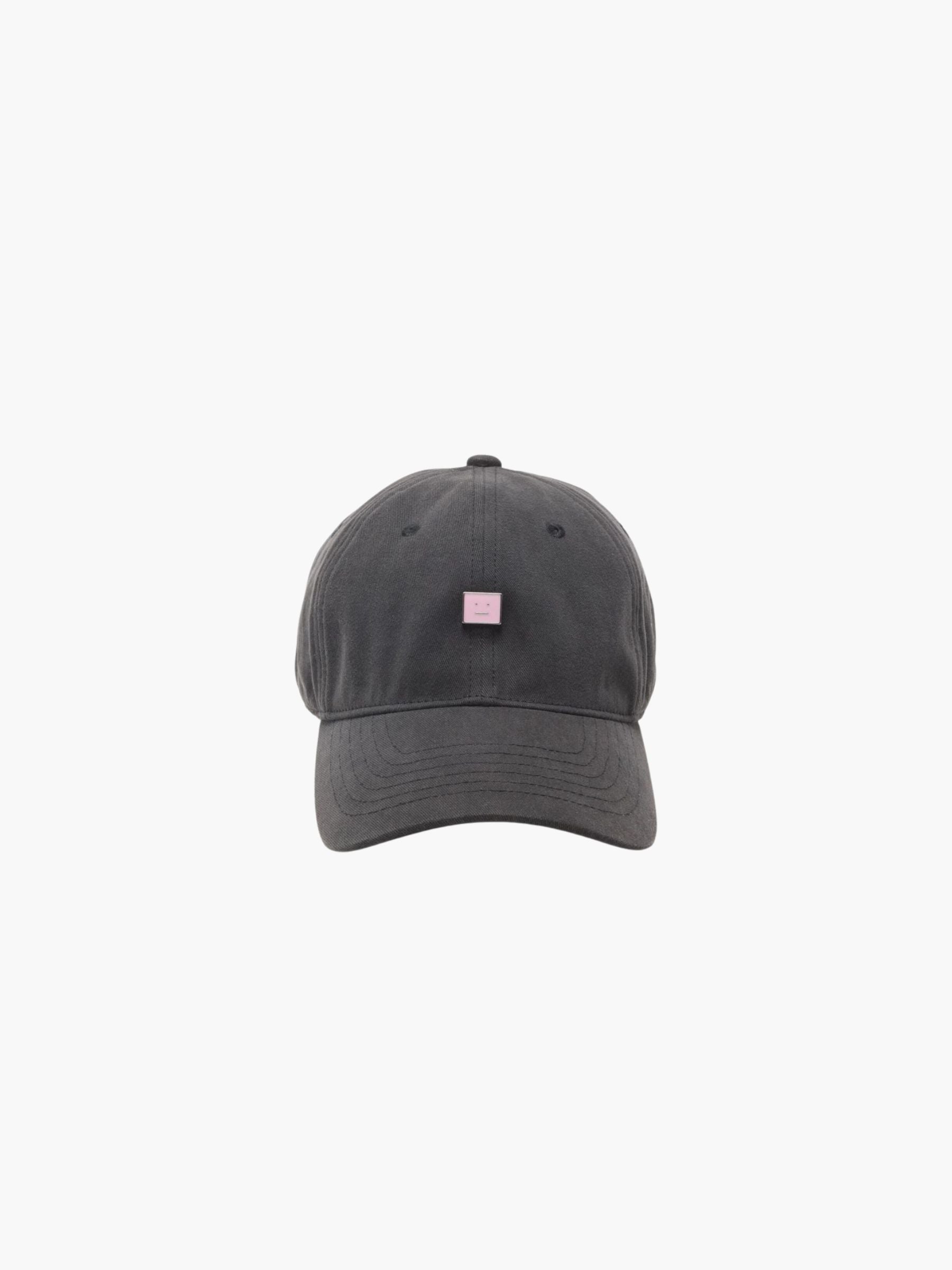 Acne Studios Face Pink Logo Small Cap Black