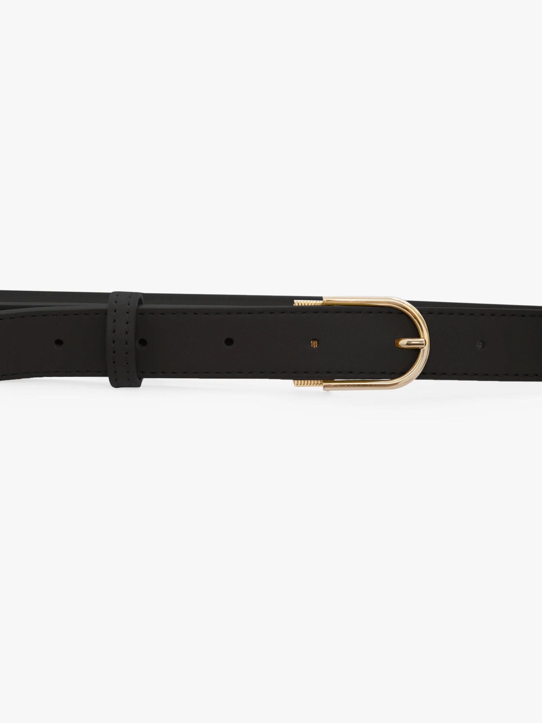 Victoria Beckham Earring Buckle Belt Gold Black