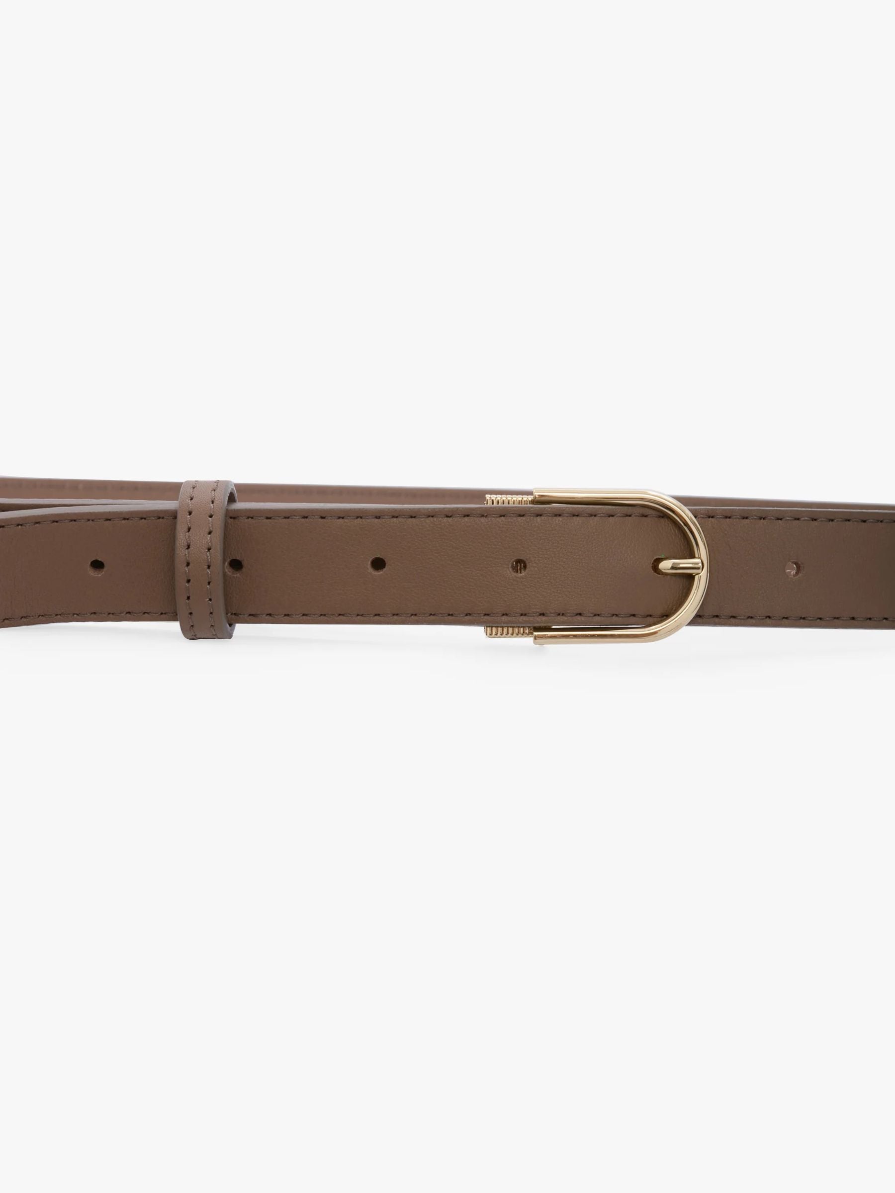 Victoria Beckham Earring Buckle Belt Gold Dove Grey