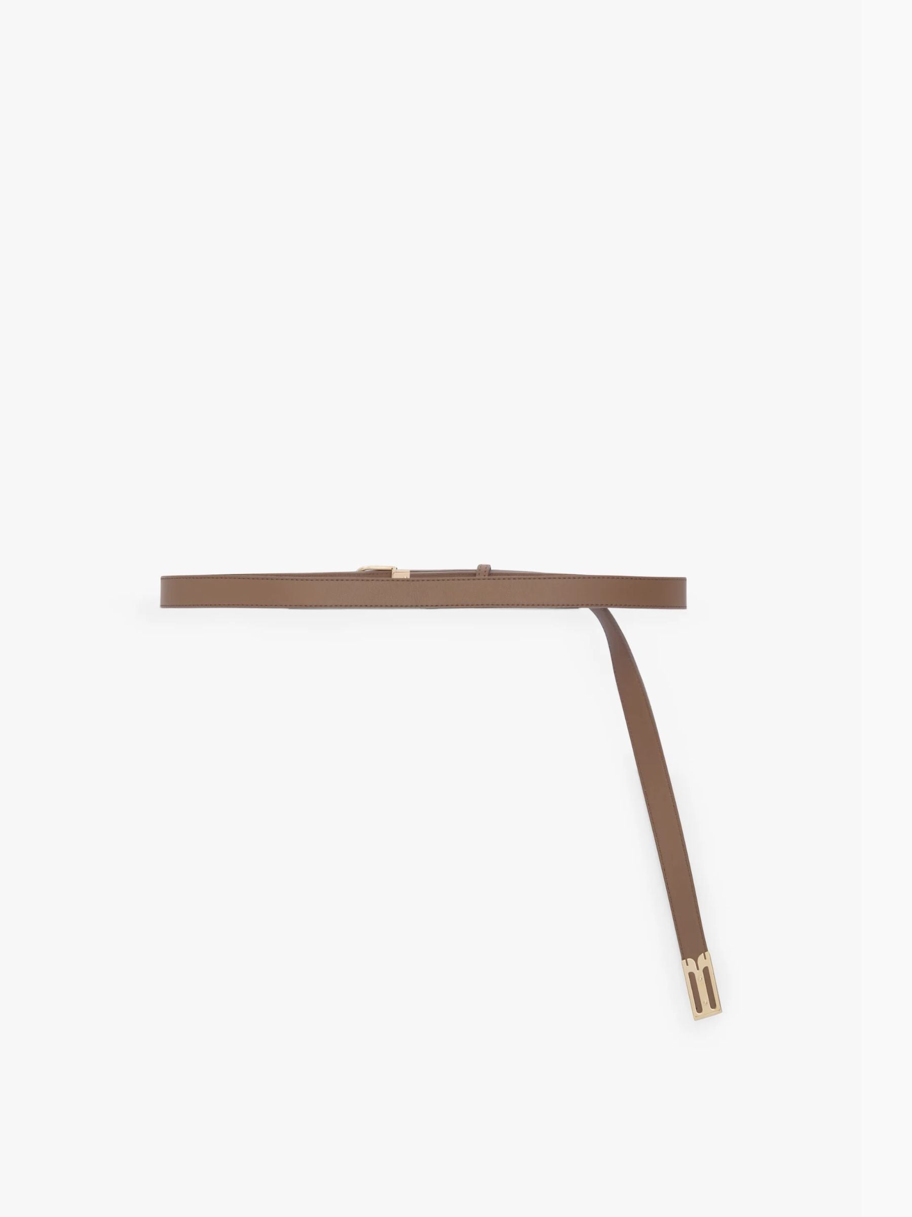 Victoria Beckham Earring Buckle Belt Gold Dove Grey