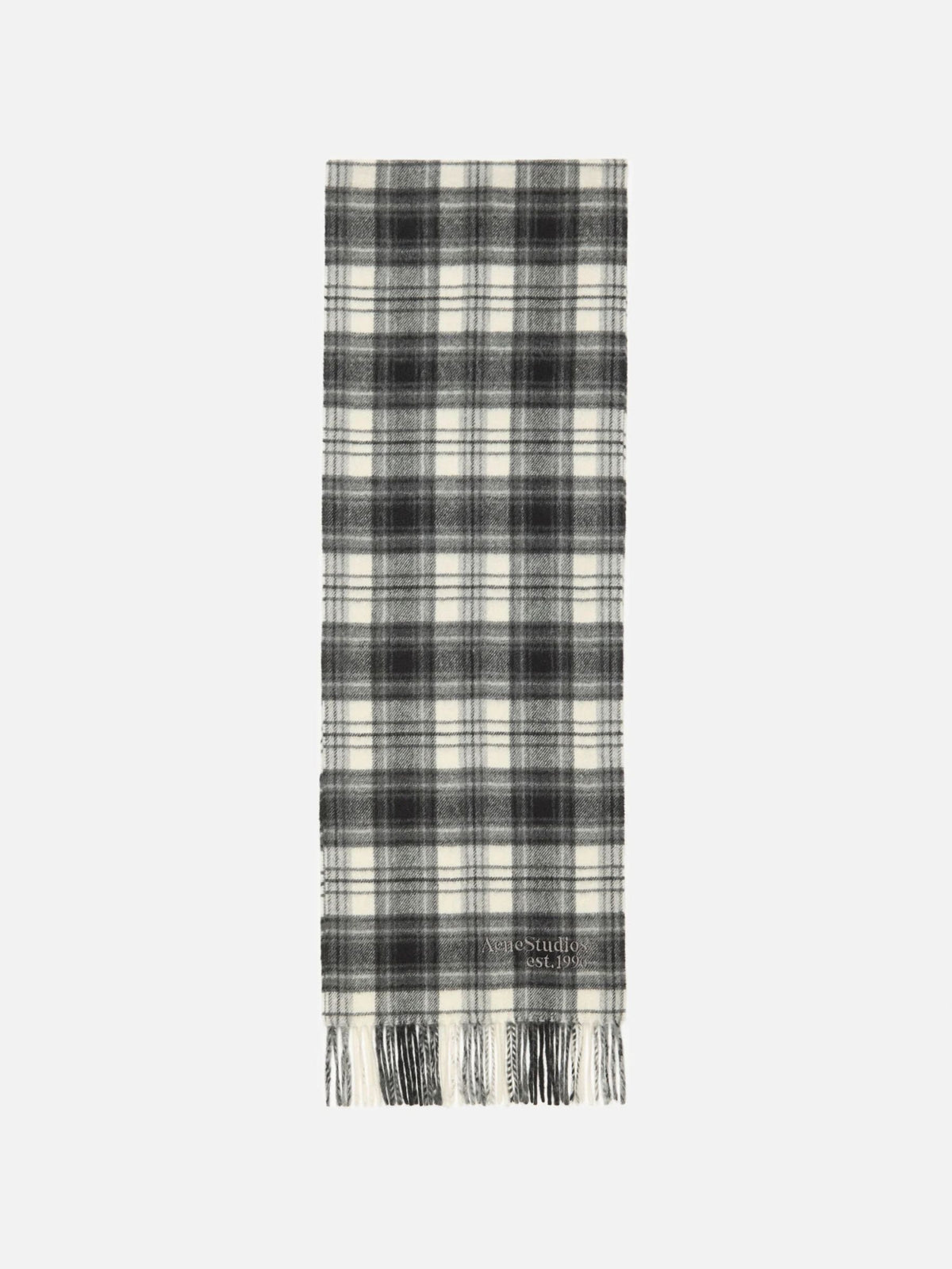 Acne Studios UX-SCAR000013 Tartan Scarf Black White