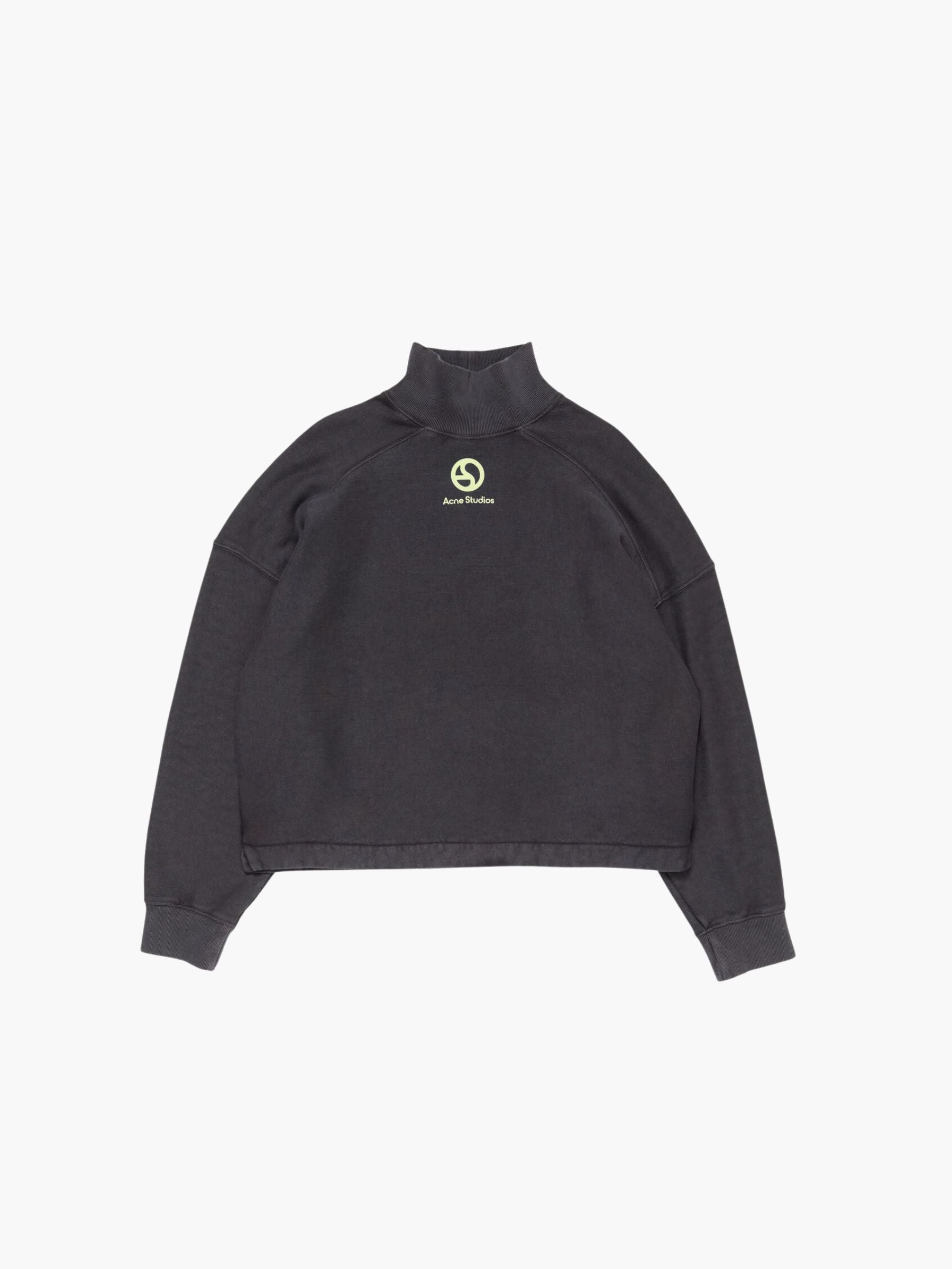 Acne Studios U Round Logo Sweatshirt Faded Black