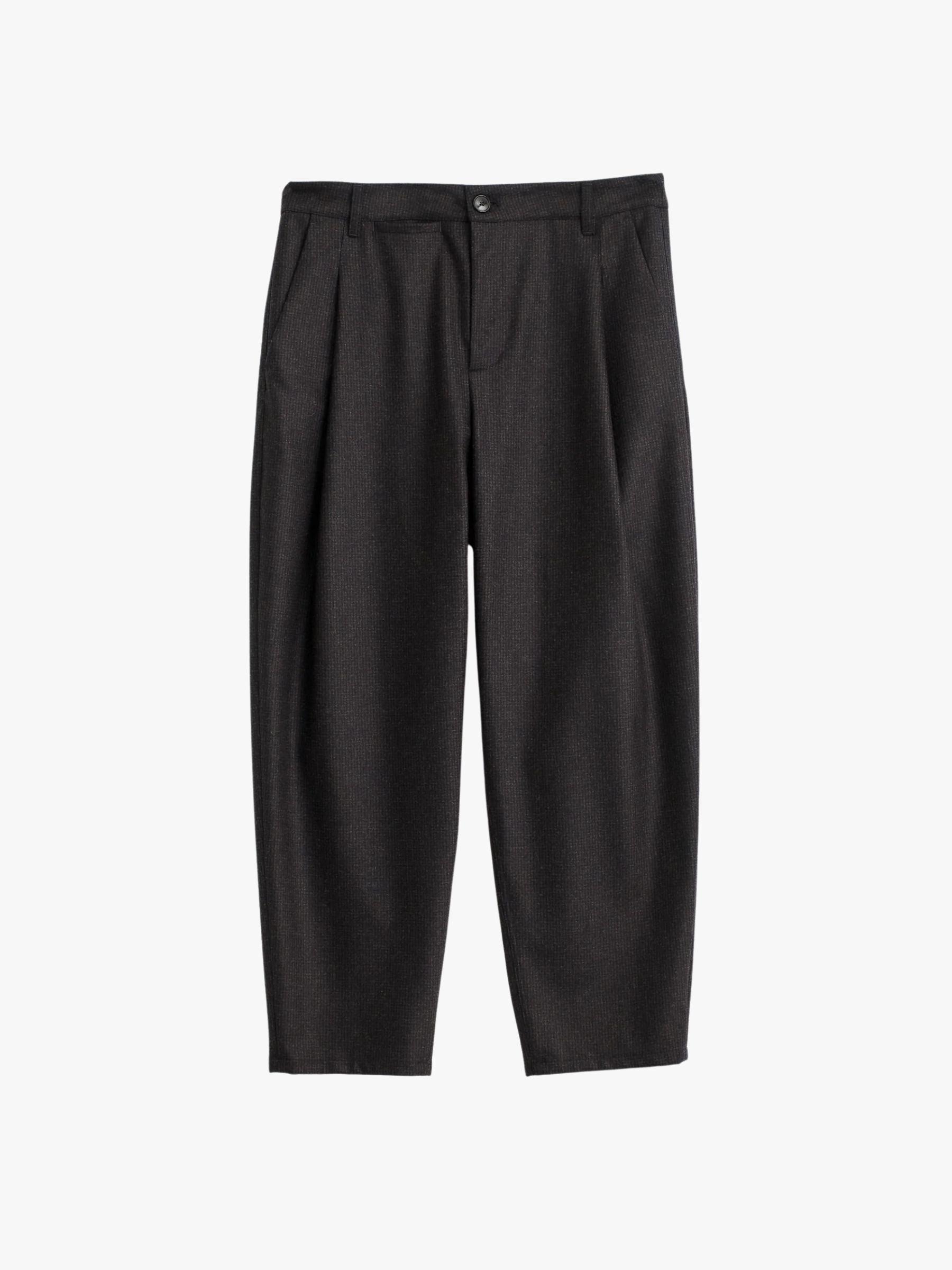 A Kind Of Guise Folded Wide Trousers Dark Brown