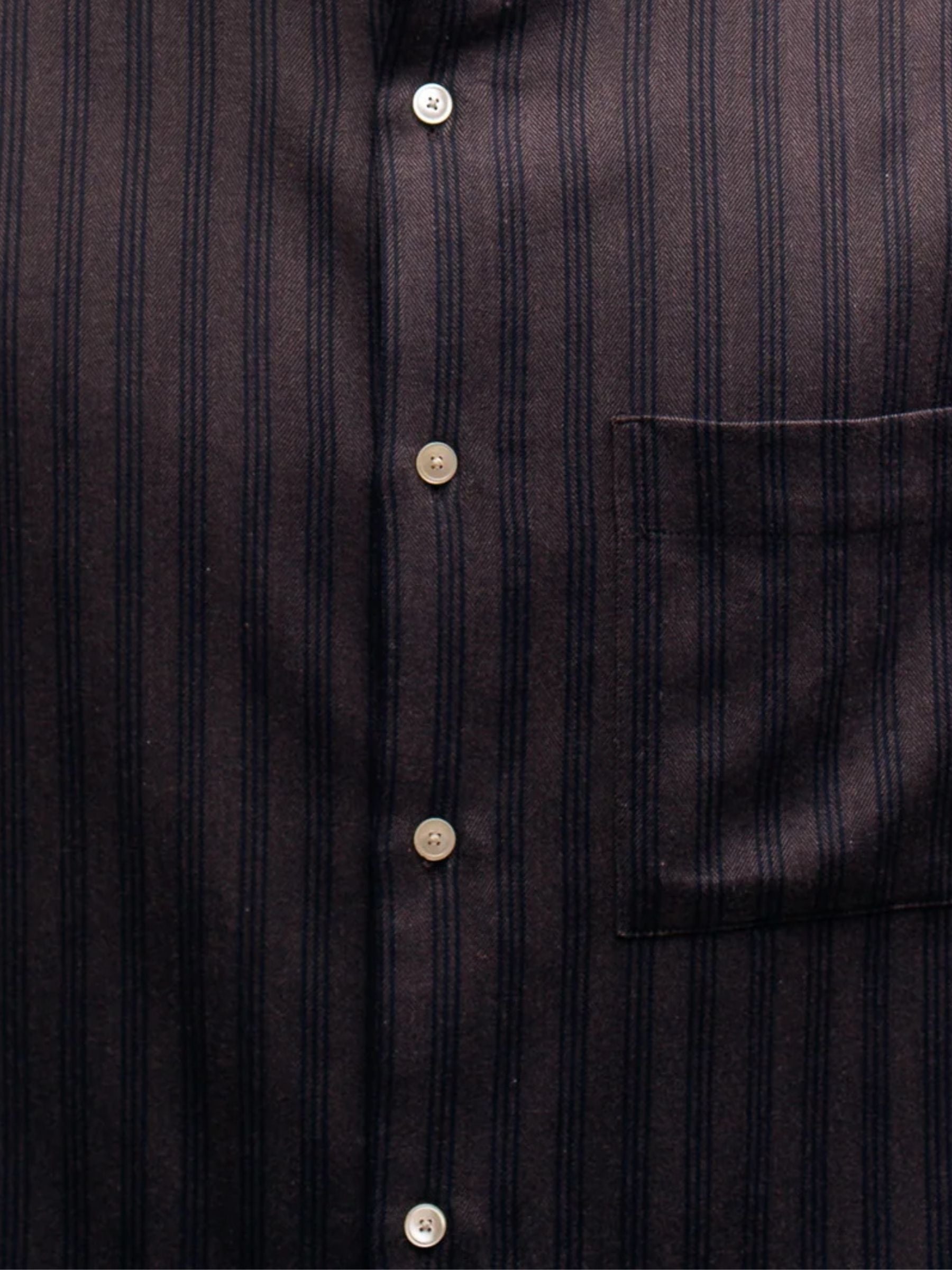 A Kind Of Guise Seifur Shirt Herringbone Stripe Purple