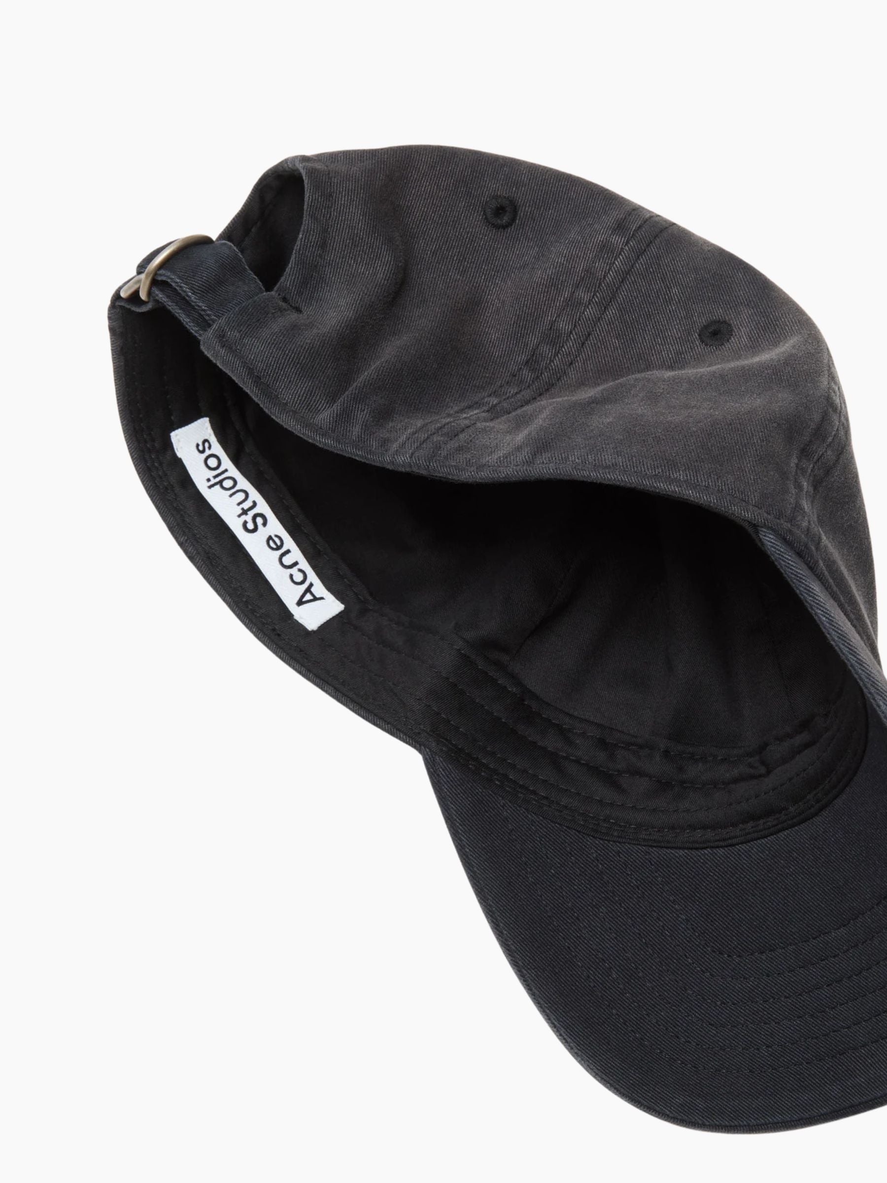 Acne Studios Face Logo Cap UX-HATS000259 Washed Black