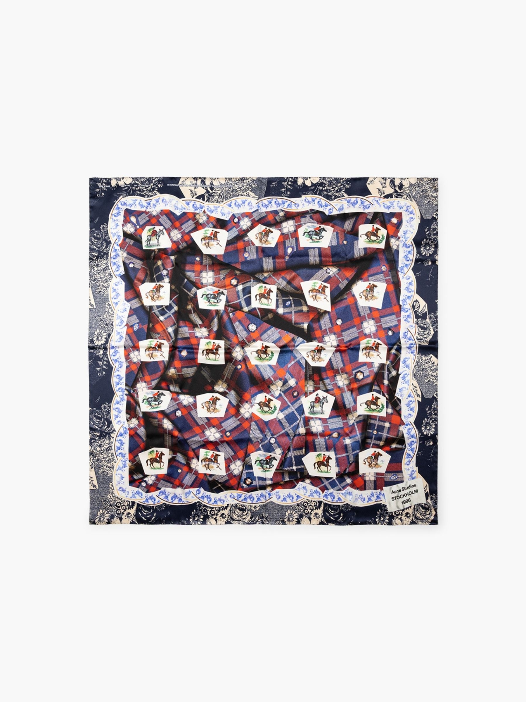 Acne Studios UX-SCAR000024 Scarf Blue Red