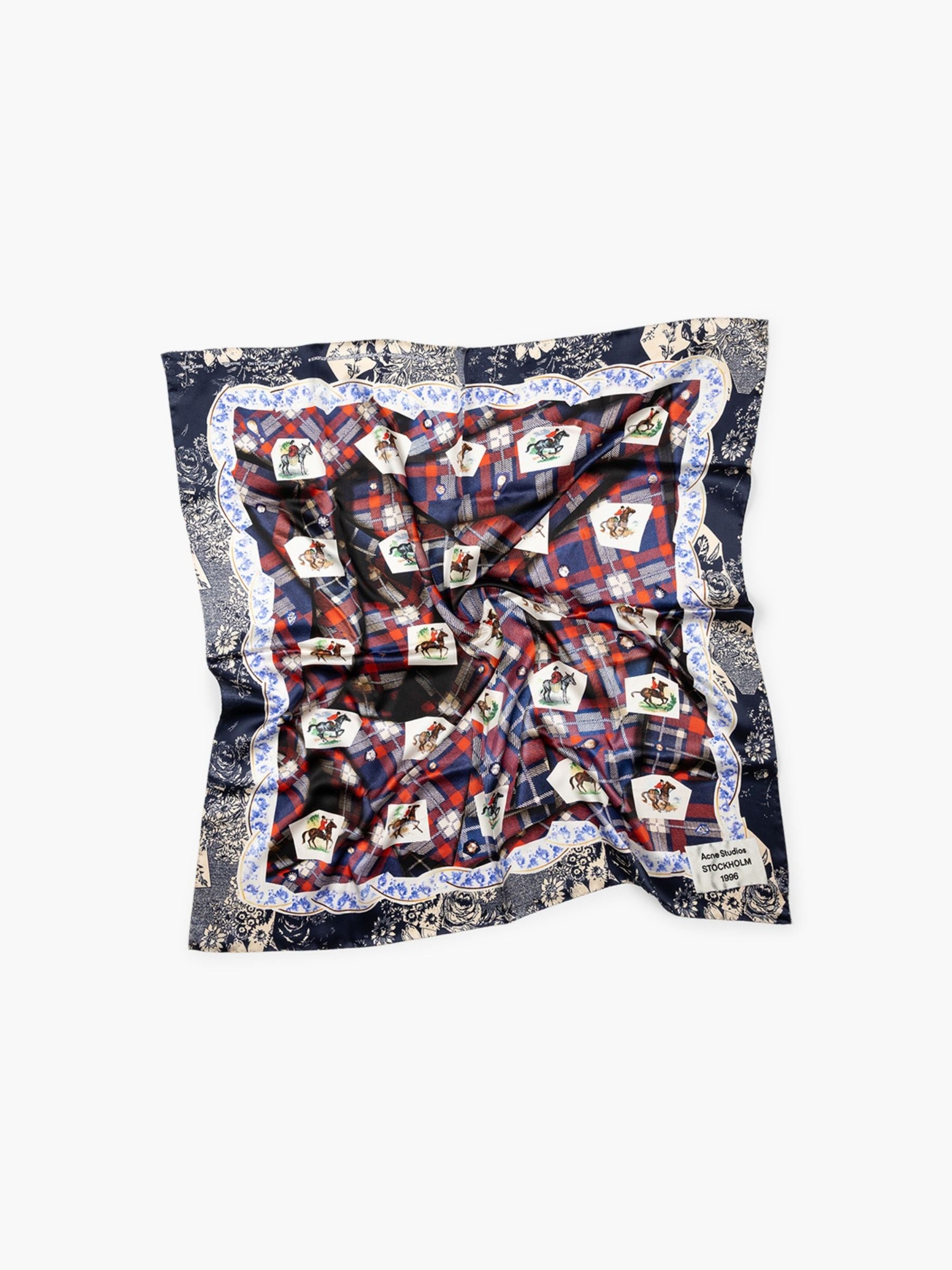 Acne Studios UX-SCAR000024 Scarf Blue Red