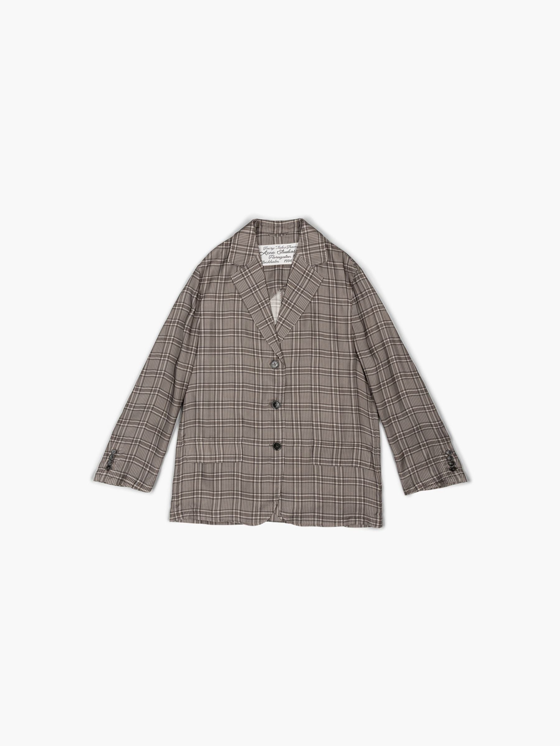 Acne Studios WN-SUIT000669 Jacket Check Dark Grey