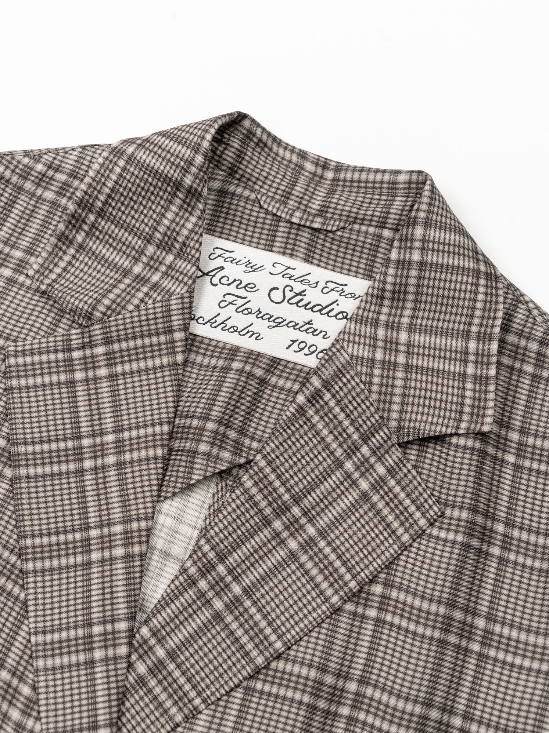 Acne Studios WN-SUIT000669 Jacket Check Dark Grey