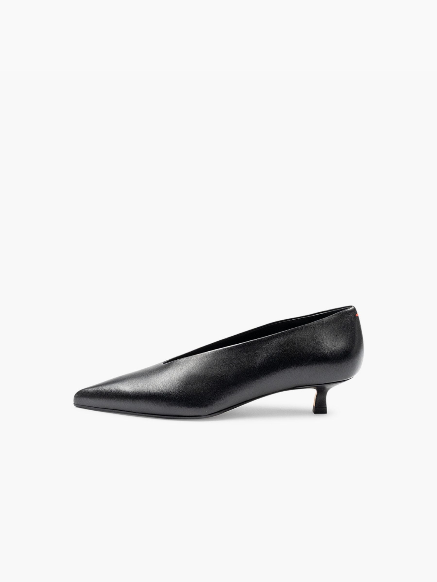 Aeyde Clara Nappa Leather Kitten Heel Shoes Black