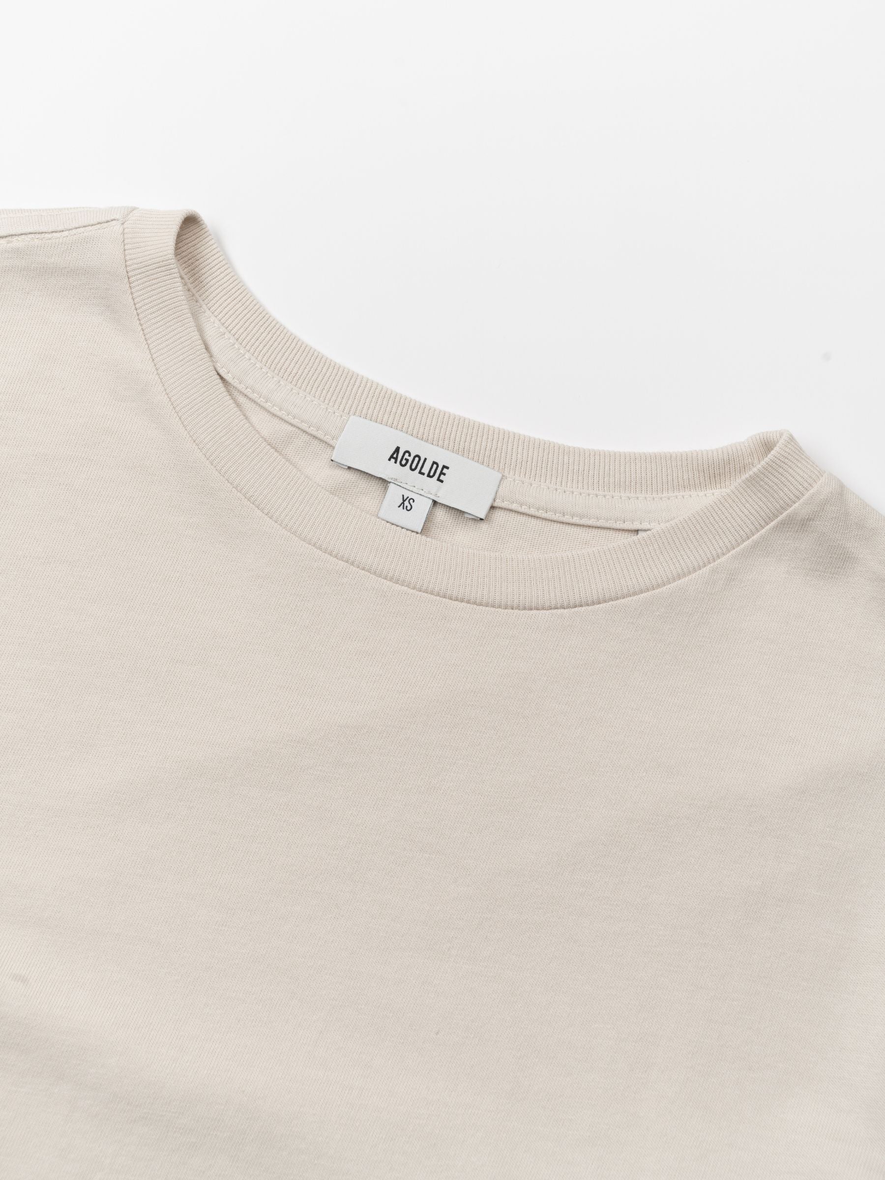 Agolde Adine Longline Sleeve Tee Bone