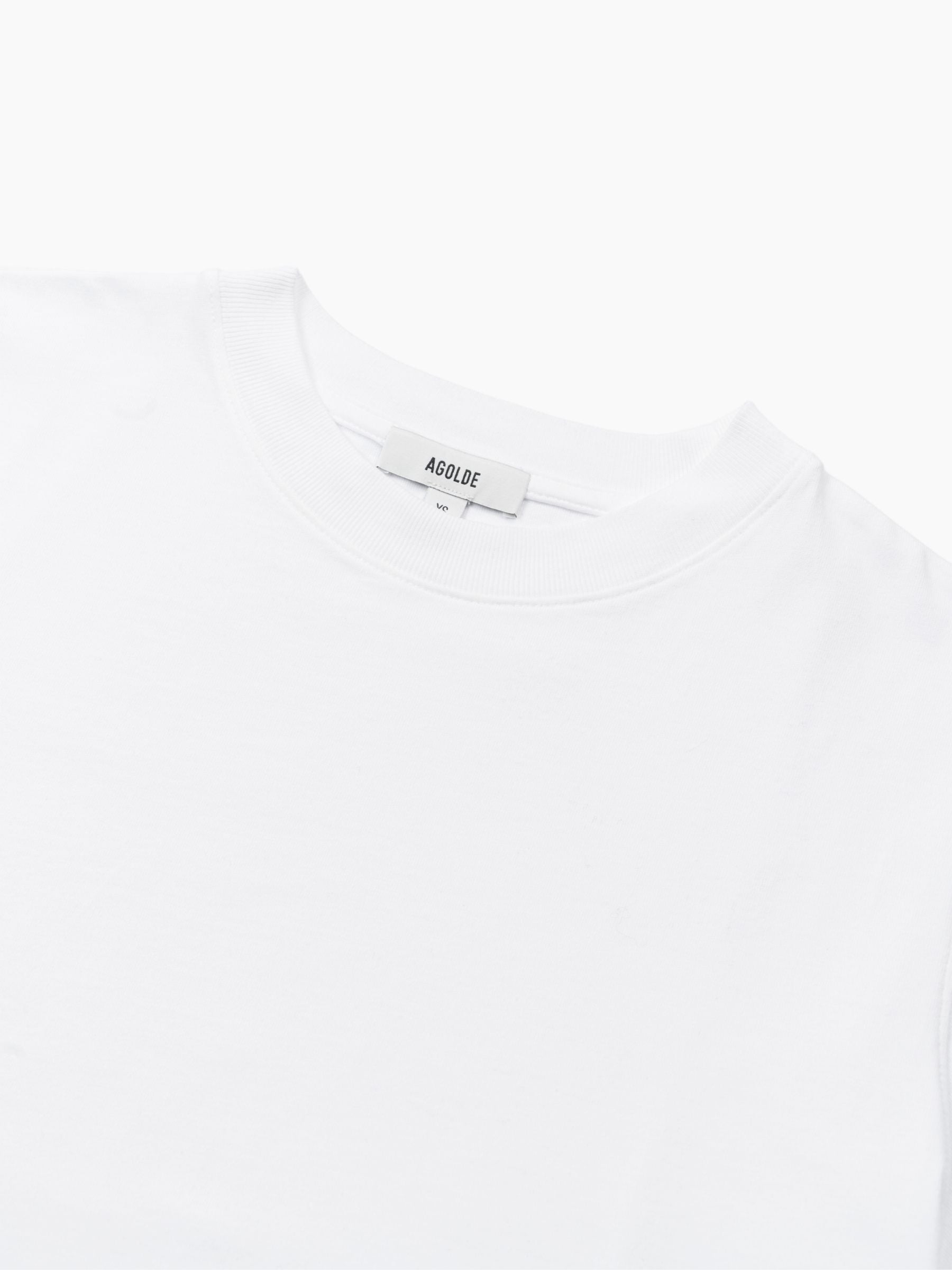 Agolde Bryce Cap Sleeve Tee White