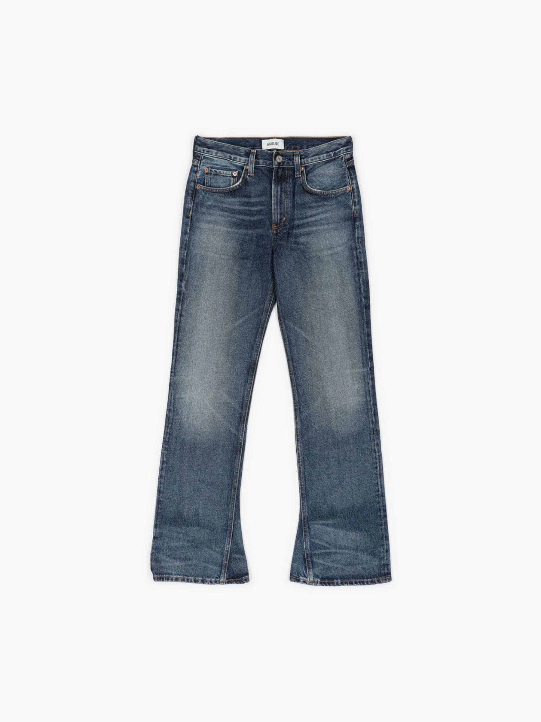 Agolde Kick Boot Denim Pants Stencil