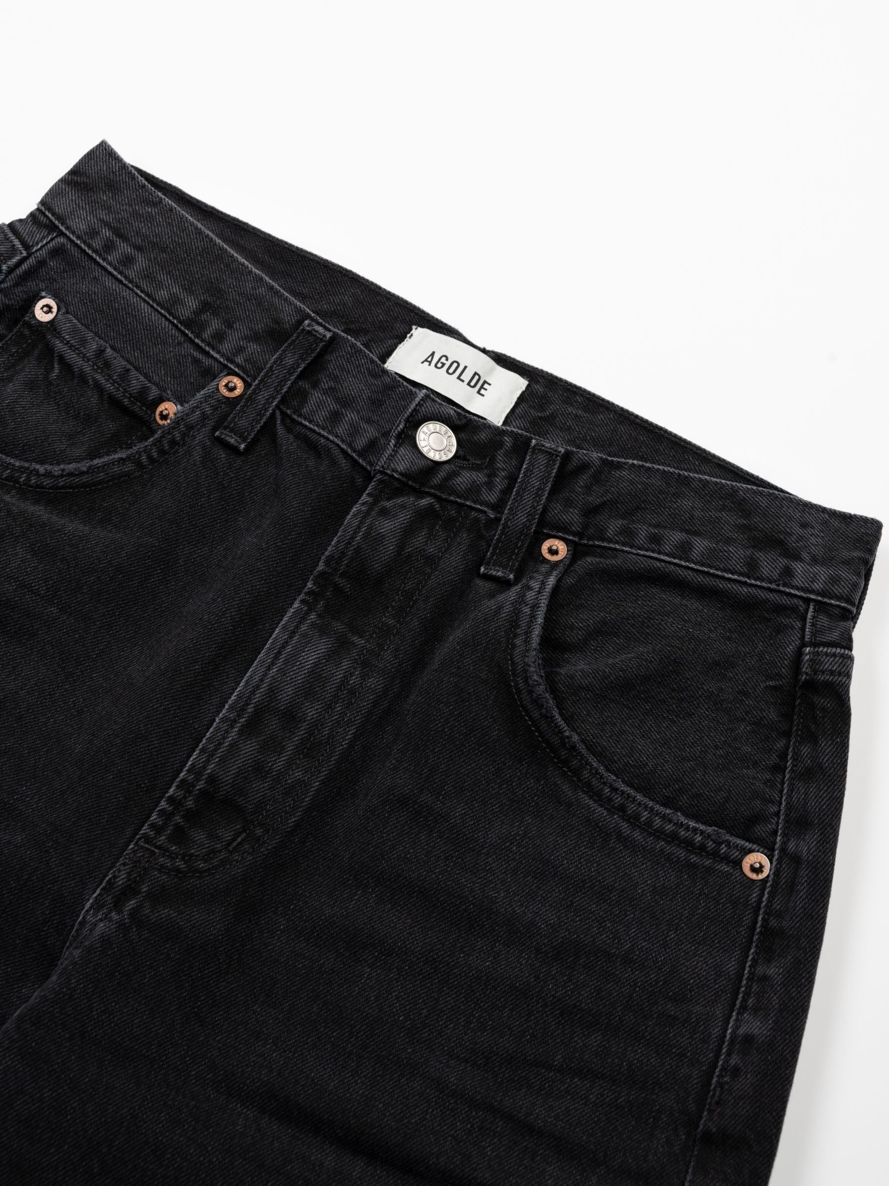 Agolde Low Curve Jeans Pants Black Tar