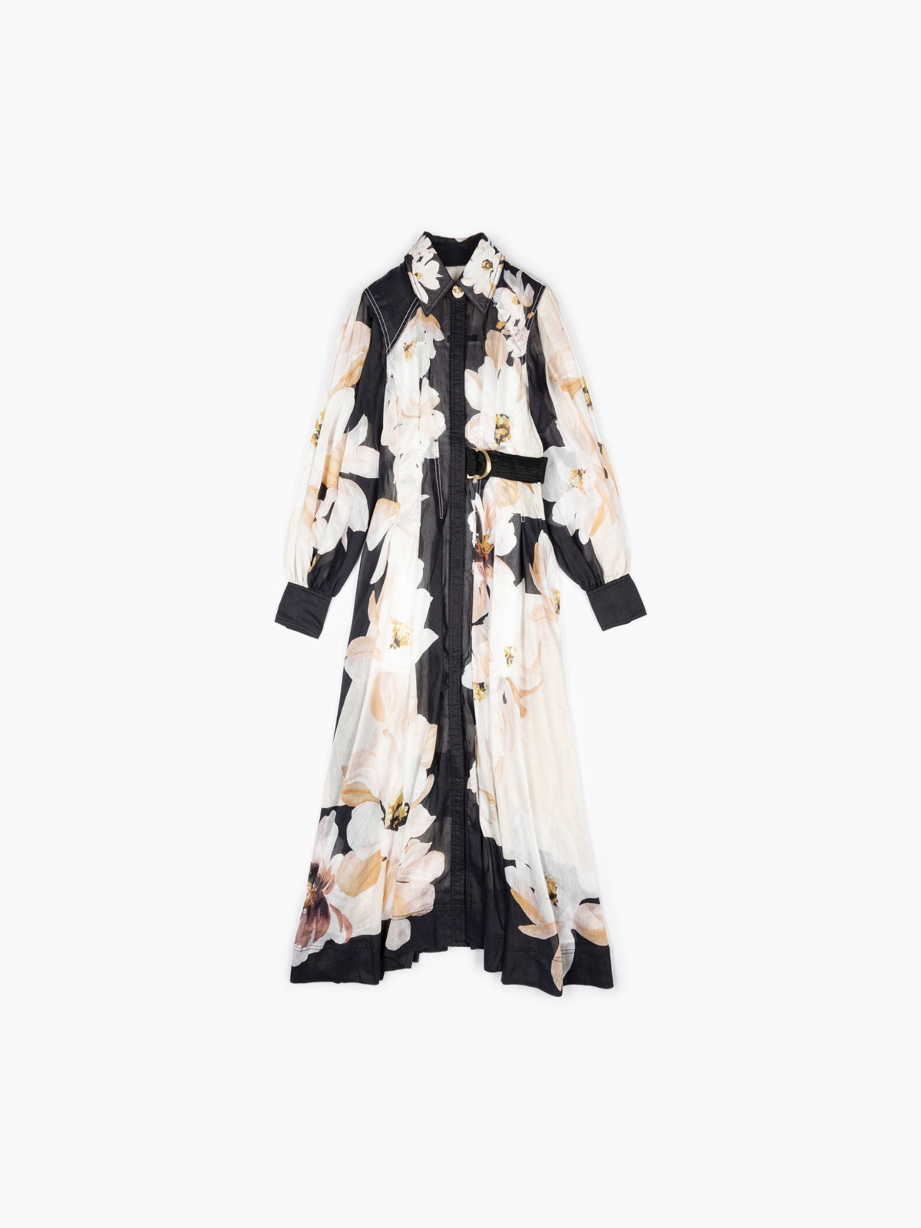 Aje Rosanna Midi Shirt Dress Fleur De Nuit