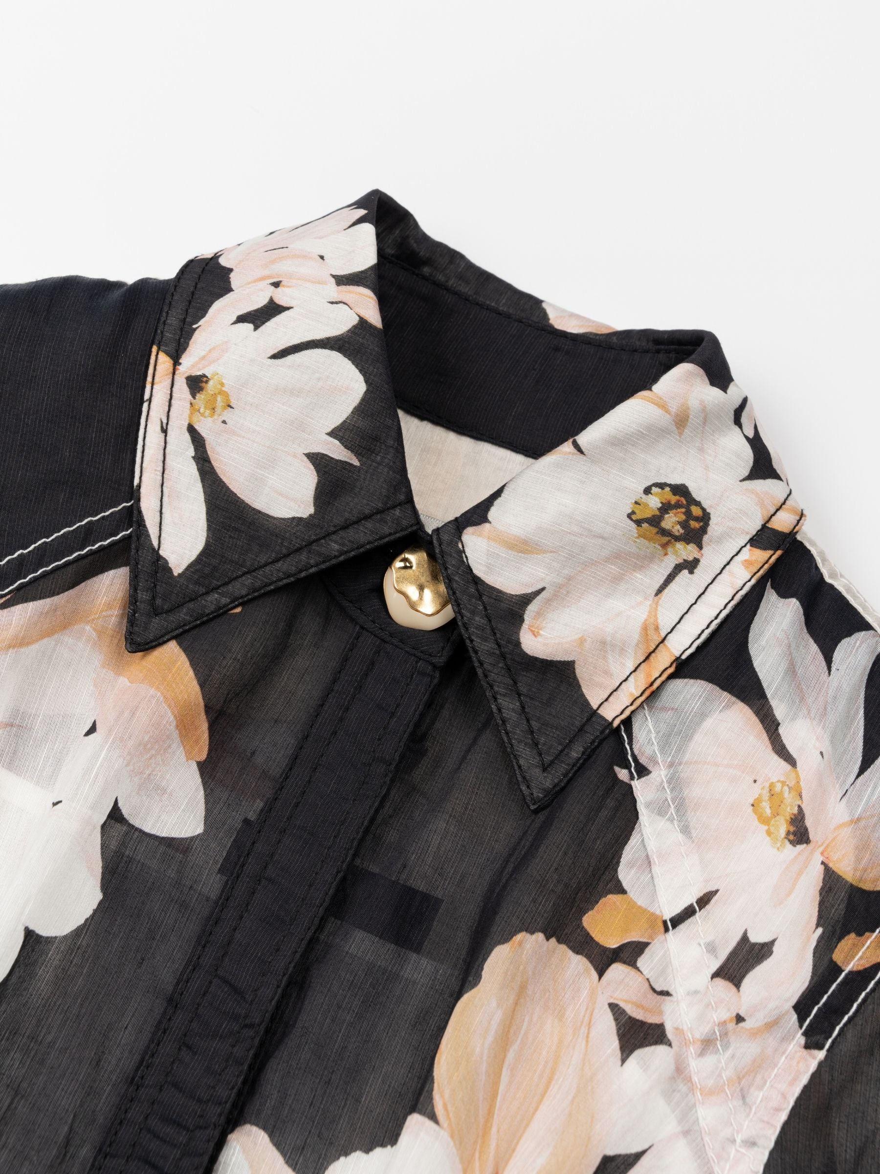 Aje Rosanna Midi Shirt Dress Fleur De Nuit