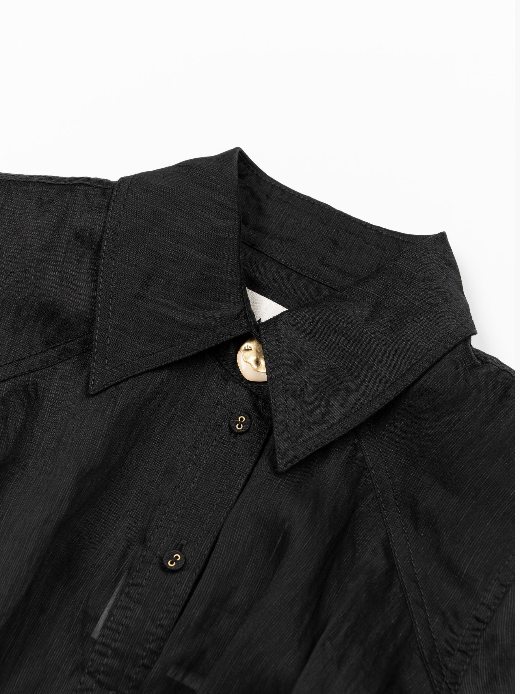 Aje Rosanna Mini Shirt Dress Black